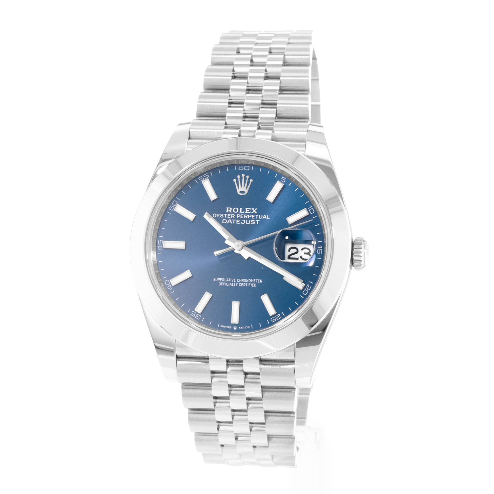 Rolex Datejust 41 126300 Blue Dial Steel Jubilee Mens Watch Card thumbnail 4