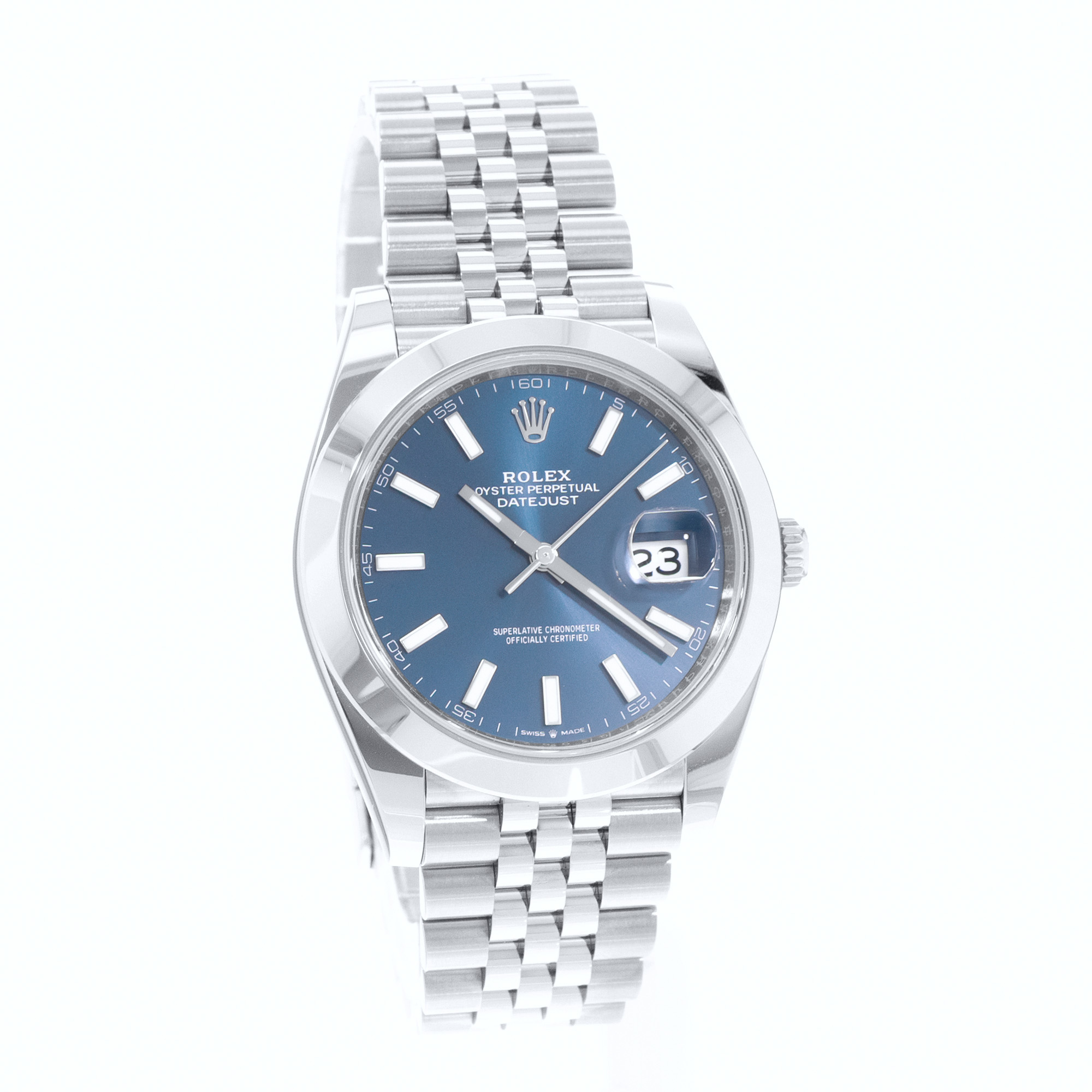 Rolex Datejust 41 126300 Blue Dial Steel Jubilee Mens Watch Card thumbnail 7
