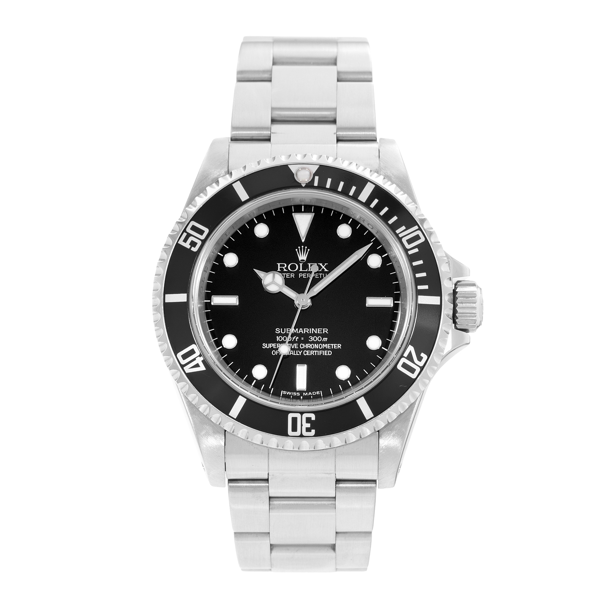 Rolex Submariner No Date 14060 40mm Black Dial Steel Oyster Mens Watch thumbnail 2