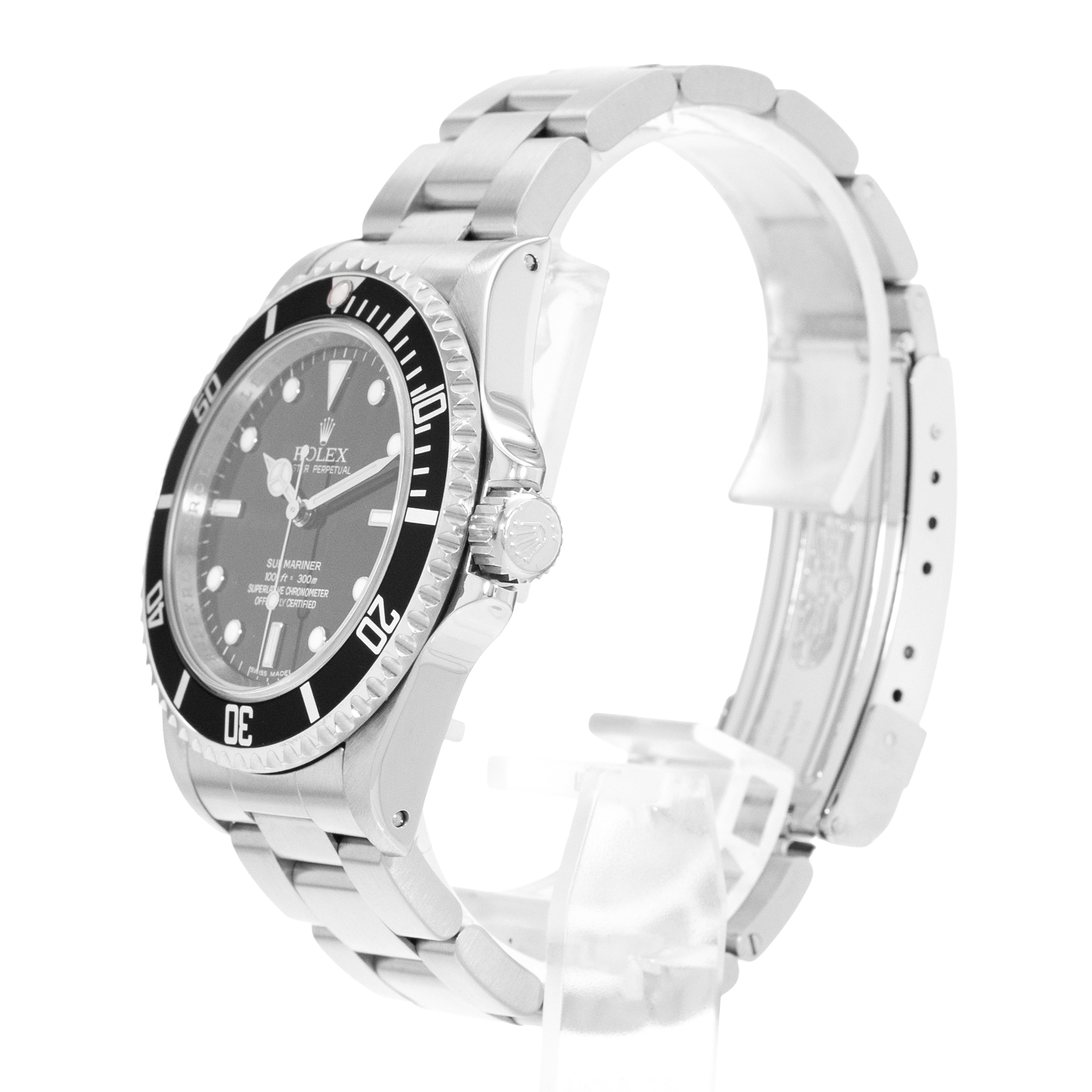 Rolex Submariner No Date 14060 40mm Black Dial Steel Oyster Mens Watch thumbnail 4