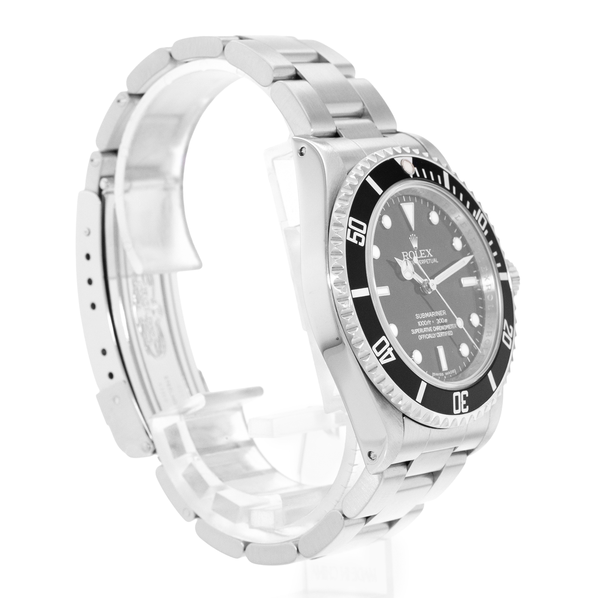 Rolex Submariner No Date 14060 40mm Black Dial Steel Oyster Mens Watch thumbnail 5