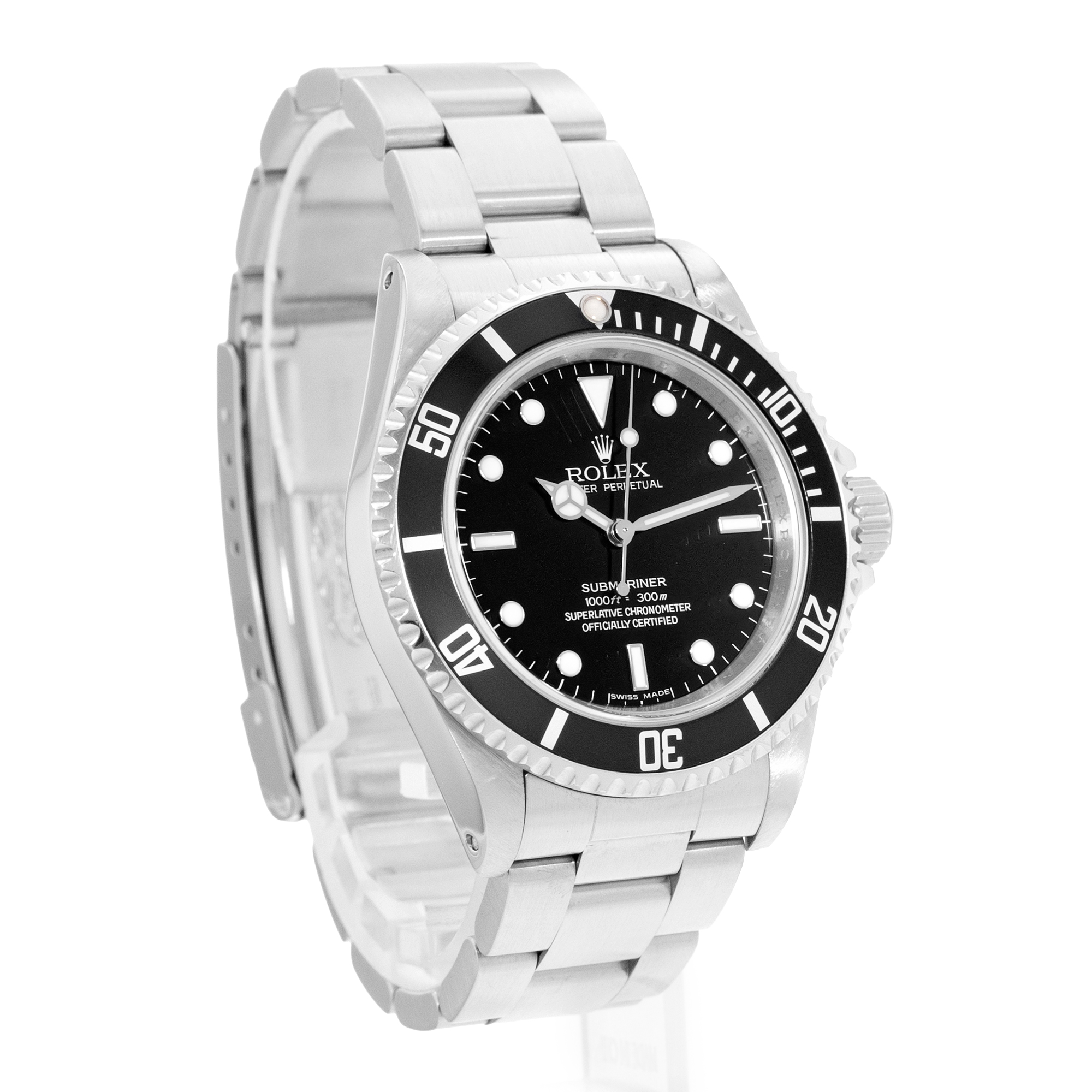 Rolex Submariner No Date 14060 40mm Black Dial Steel Oyster Mens Watch thumbnail 6