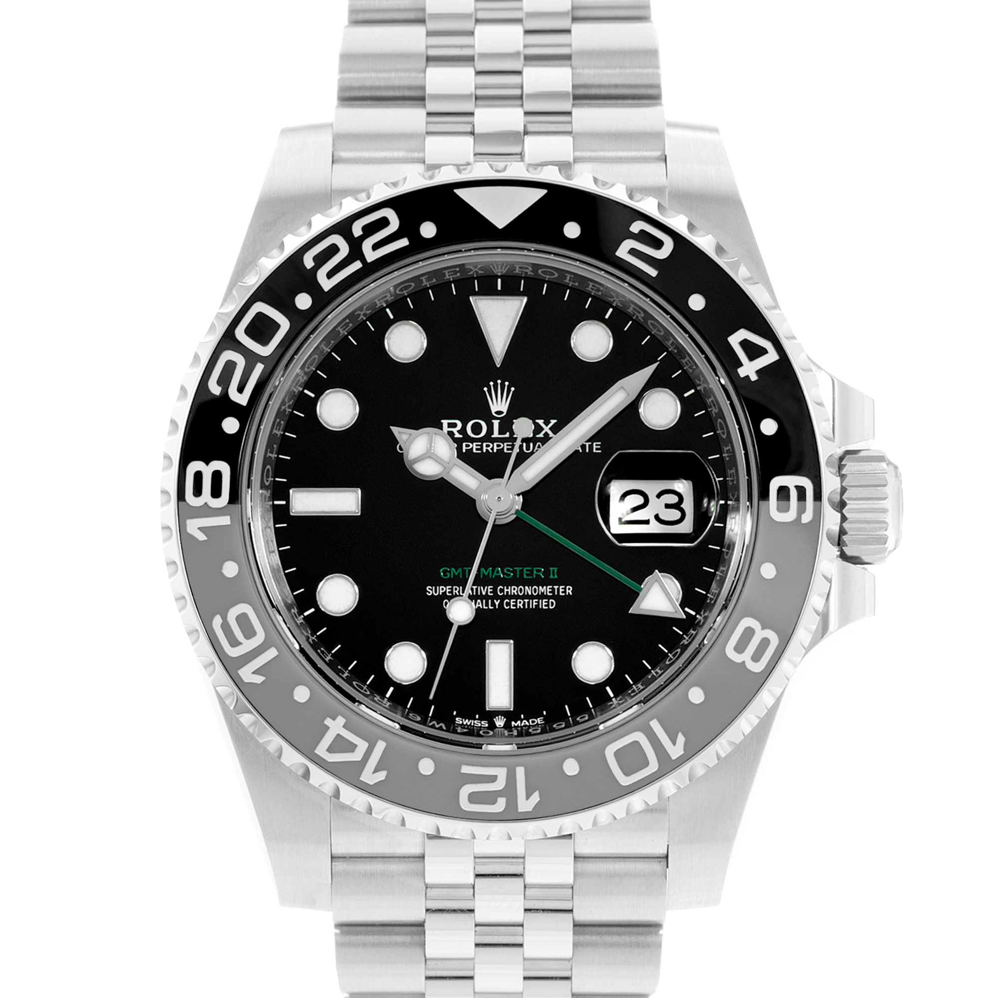 Rolex GMT-Master II 126710GRNR 40mm Black Dial Steel Jubilee Mens Watch Card thumbnail 1