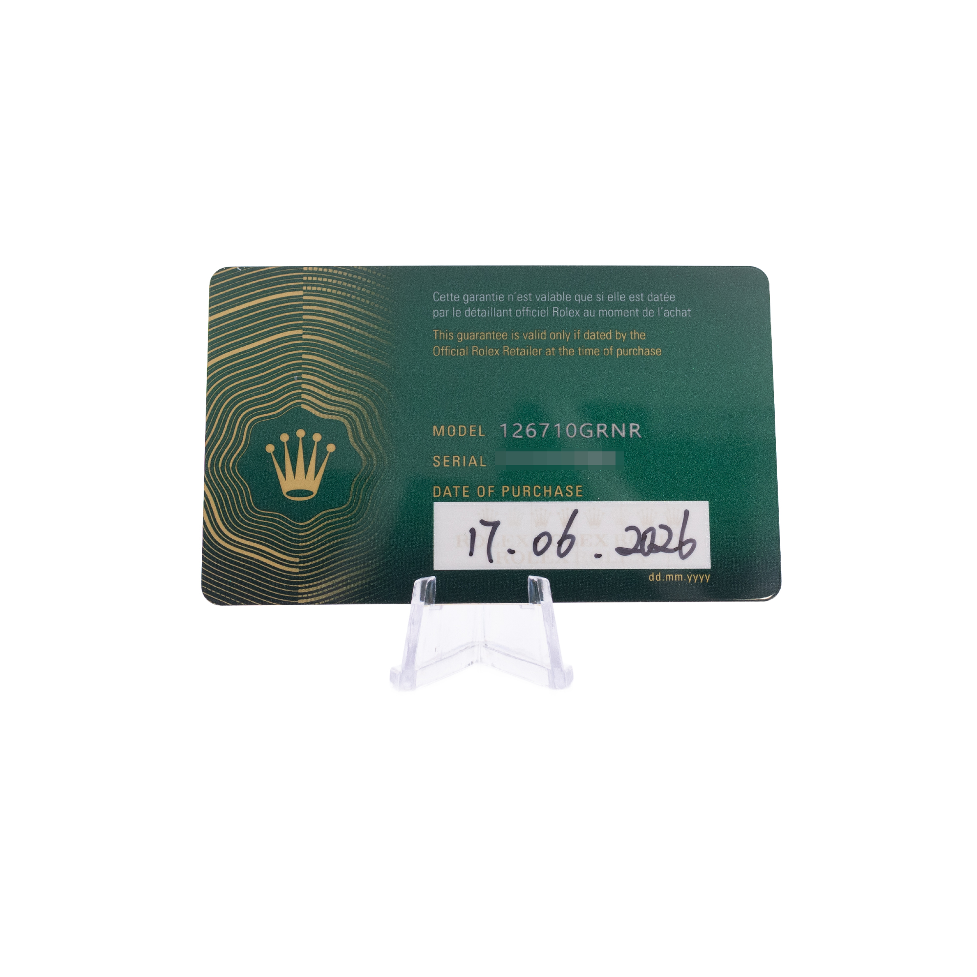 Rolex GMT-Master II 126710GRNR 40mm Black Dial Steel Jubilee Mens Watch Card thumbnail 3
