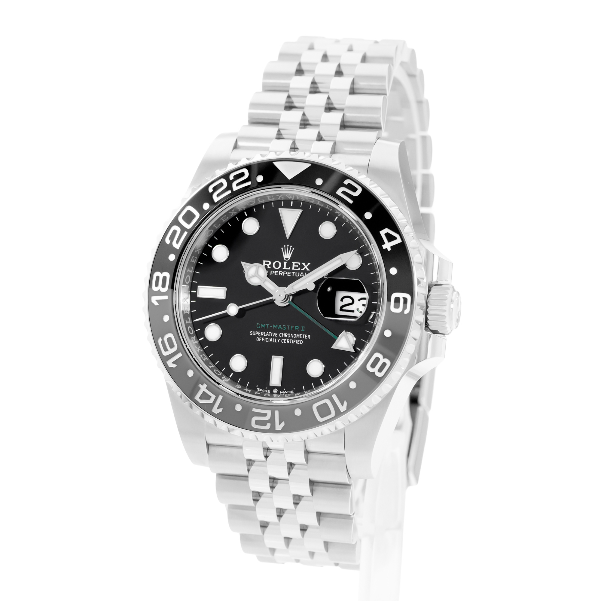 Rolex GMT-Master II 126710GRNR 40mm Black Dial Steel Jubilee Mens Watch Card thumbnail 4