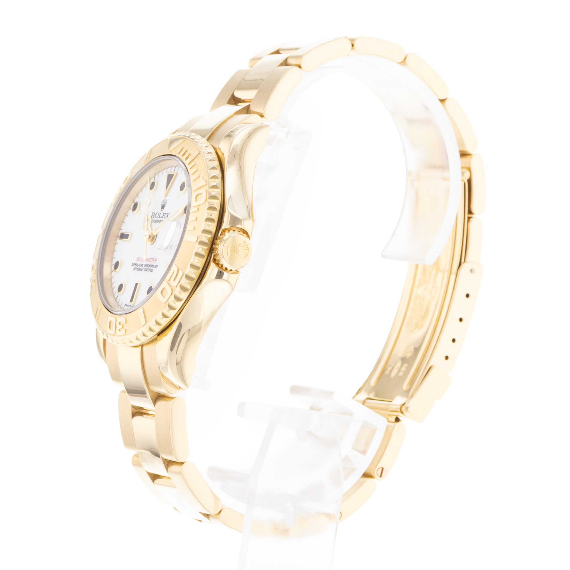 Rolex Yacht-Master 35 68628 Vintage 18k Yellow Gold Automatic Mens Watch thumbnail 4