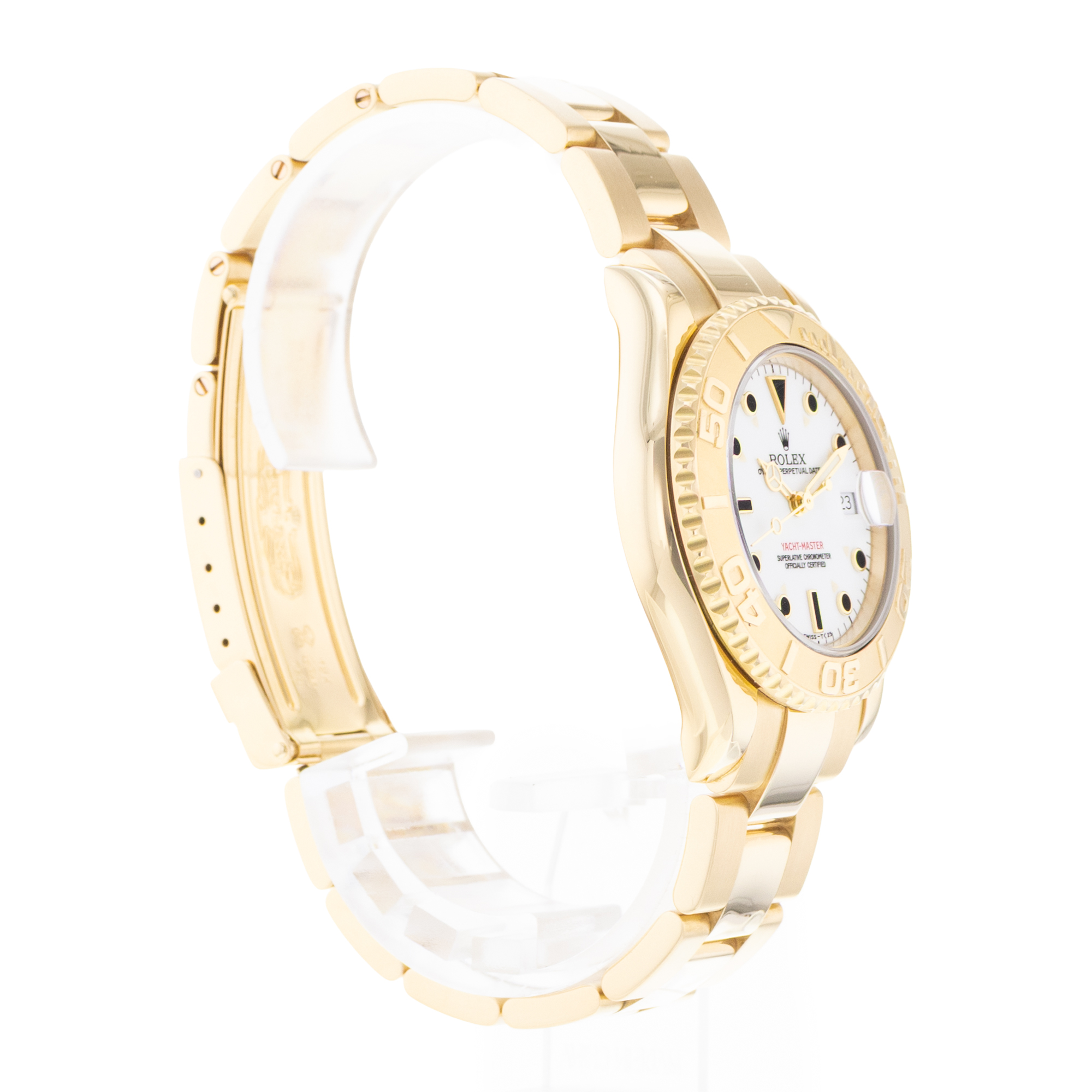 Rolex Yacht-Master 35 68628 Vintage 18k Yellow Gold Automatic Mens Watch thumbnail 5