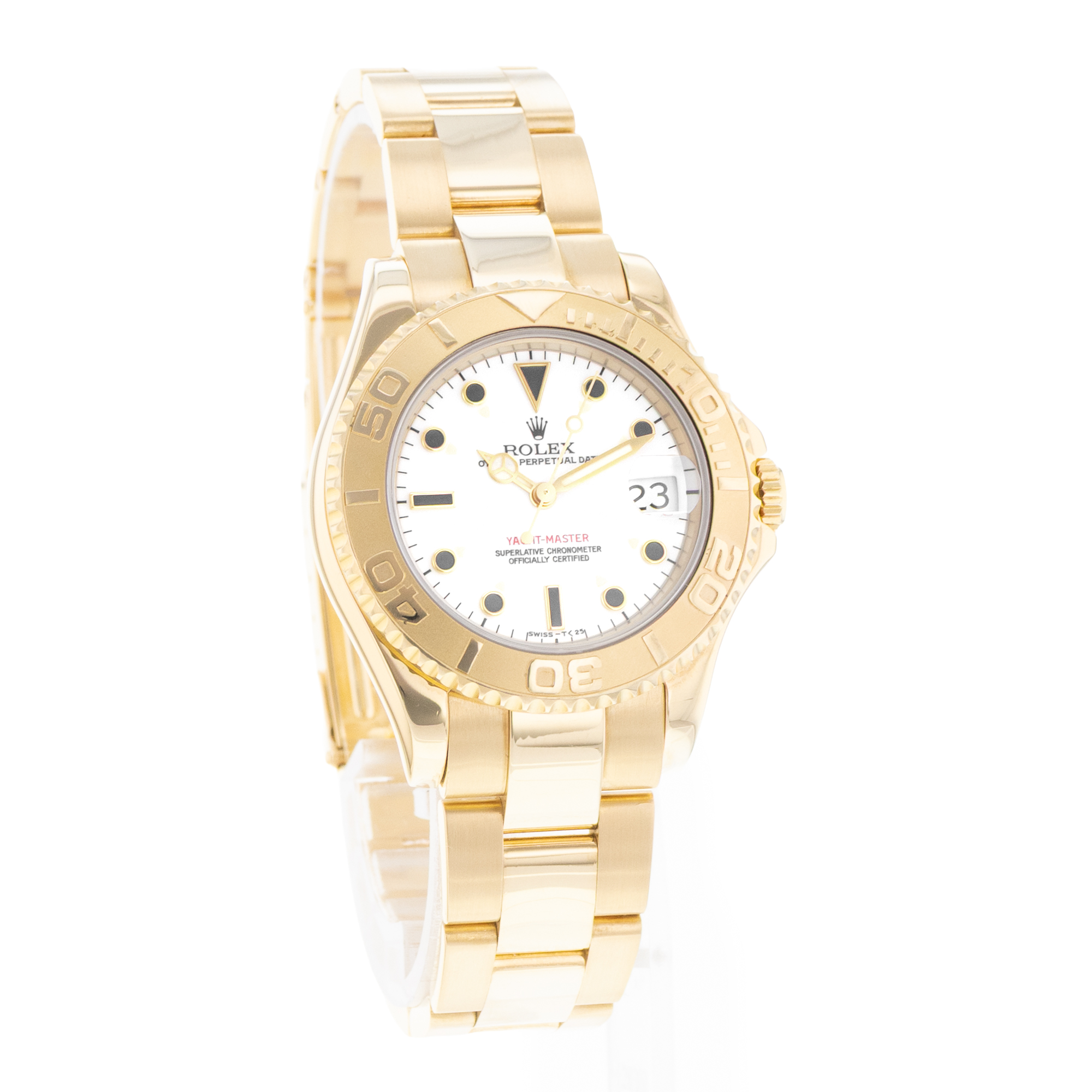 Rolex Yacht-Master 35 68628 Vintage 18k Yellow Gold Automatic Mens Watch thumbnail 6