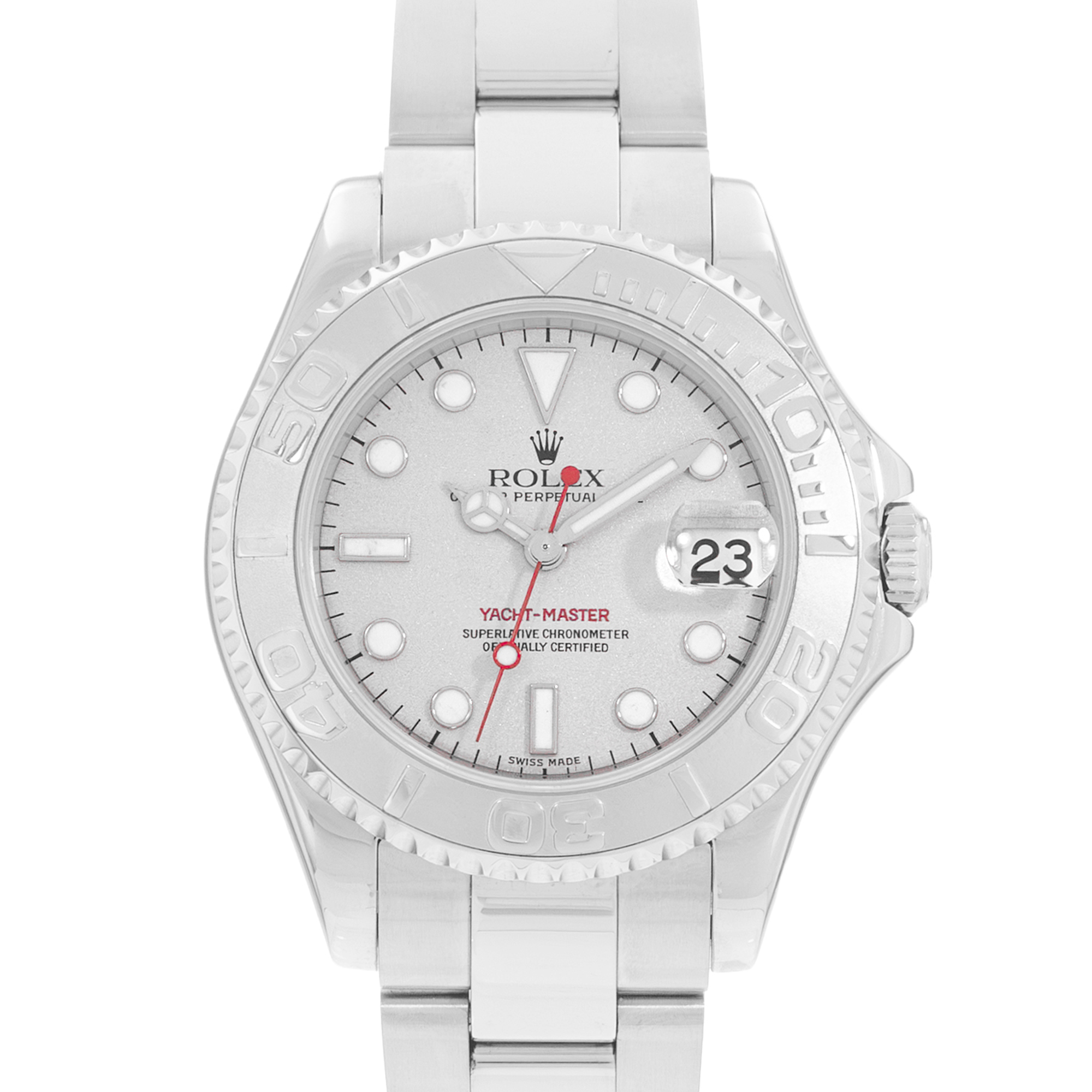 Rolex Yacht-Master 35 168622 Silver Dial Steel Mens Watch thumbnail 1