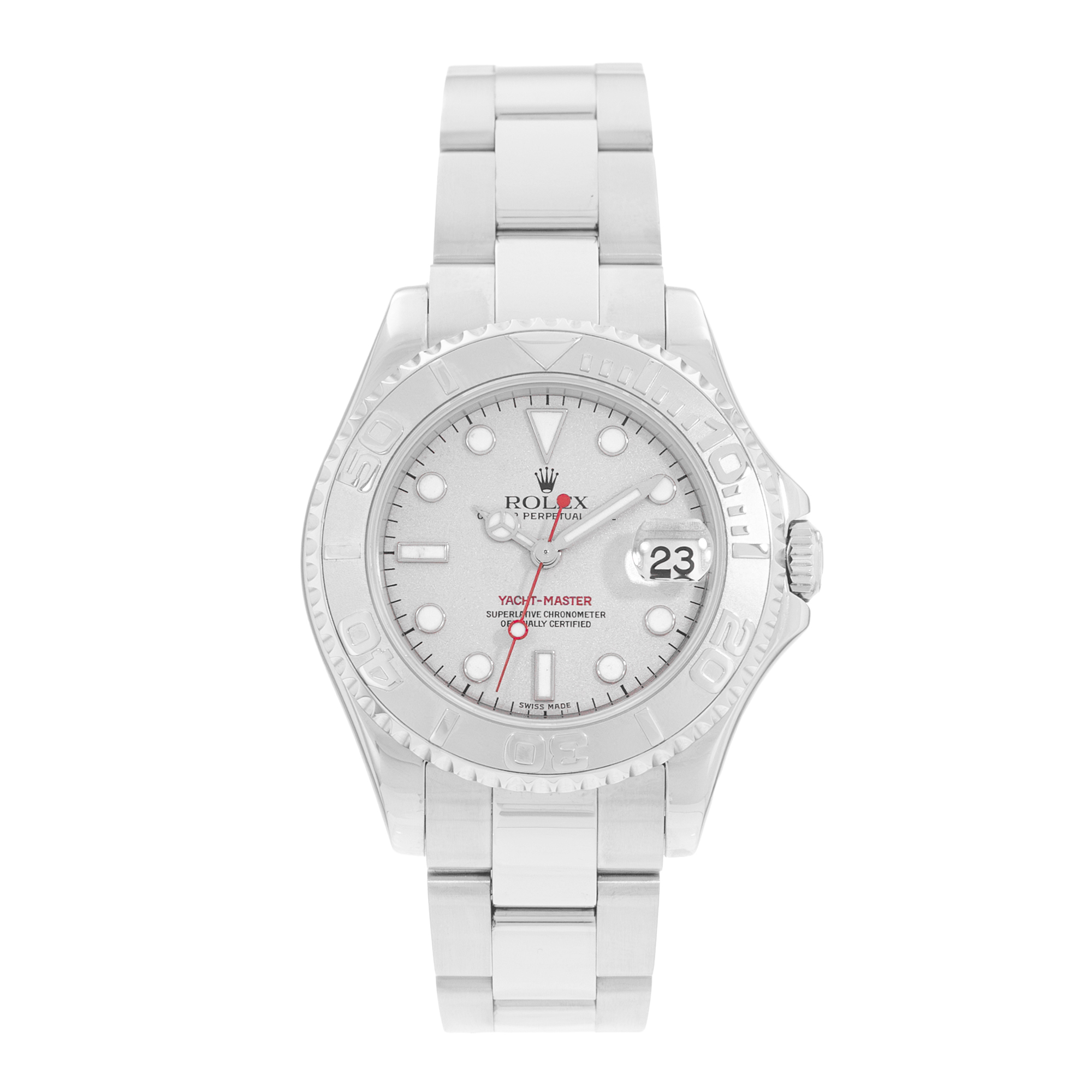 Rolex Yacht-Master 35 168622 Silver Dial Steel Mens Watch thumbnail 2