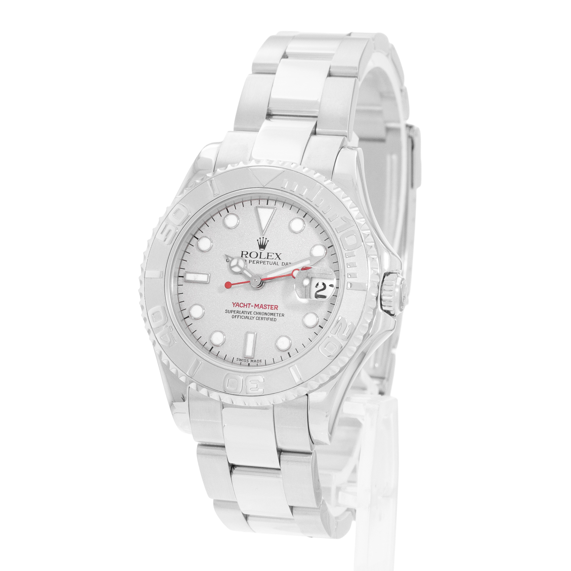Rolex Yacht-Master 35 168622 Silver Dial Steel Mens Watch thumbnail 3