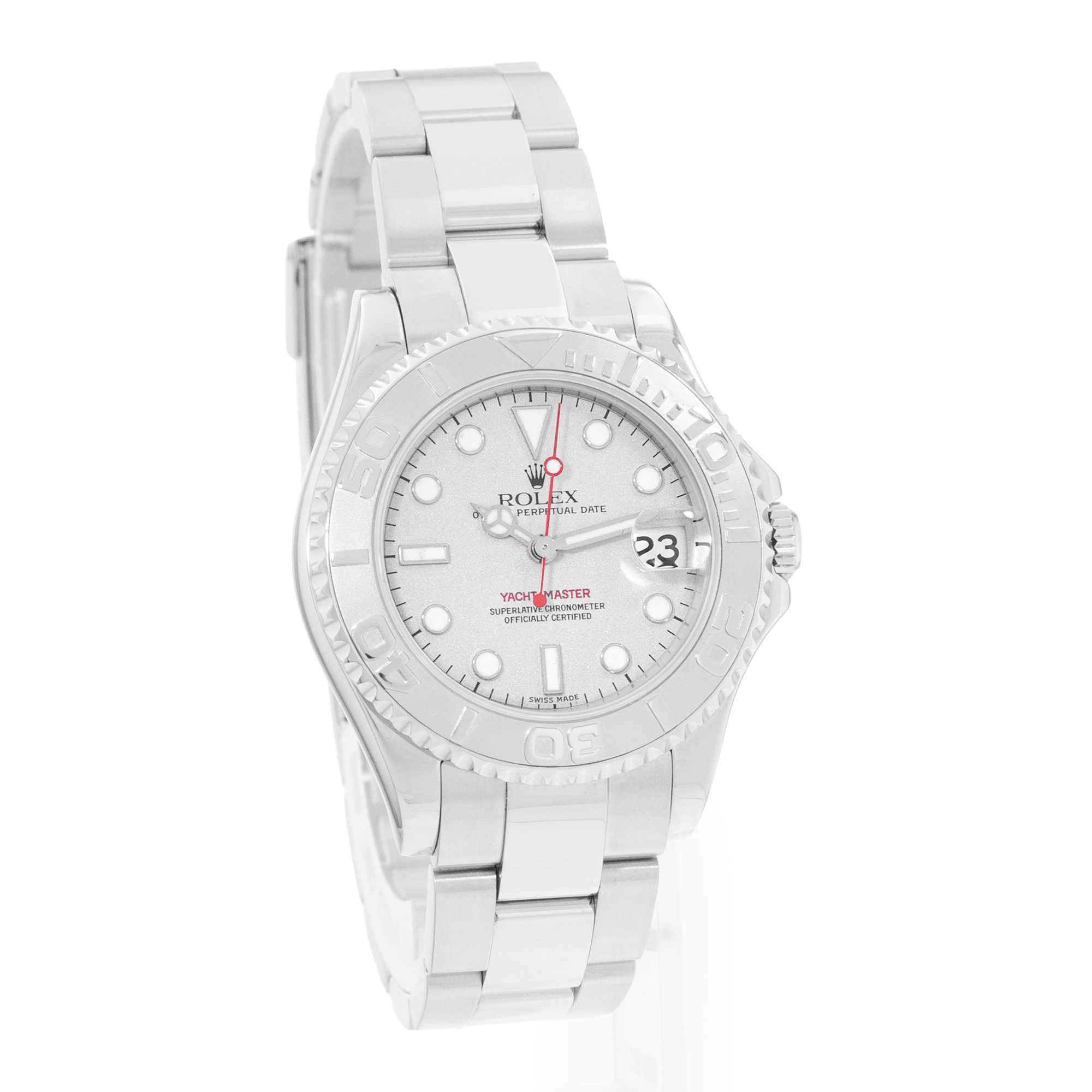 Rolex Yacht-Master 35 168622 Silver Dial Steel Mens Watch thumbnail 6
