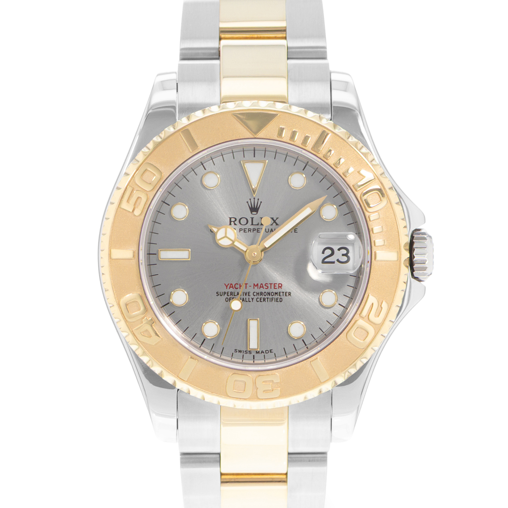 Rolex Yacht-Master 35 168623 Silver Dial Steel Yellow Gold Automatic Mens Watch thumbnail 1