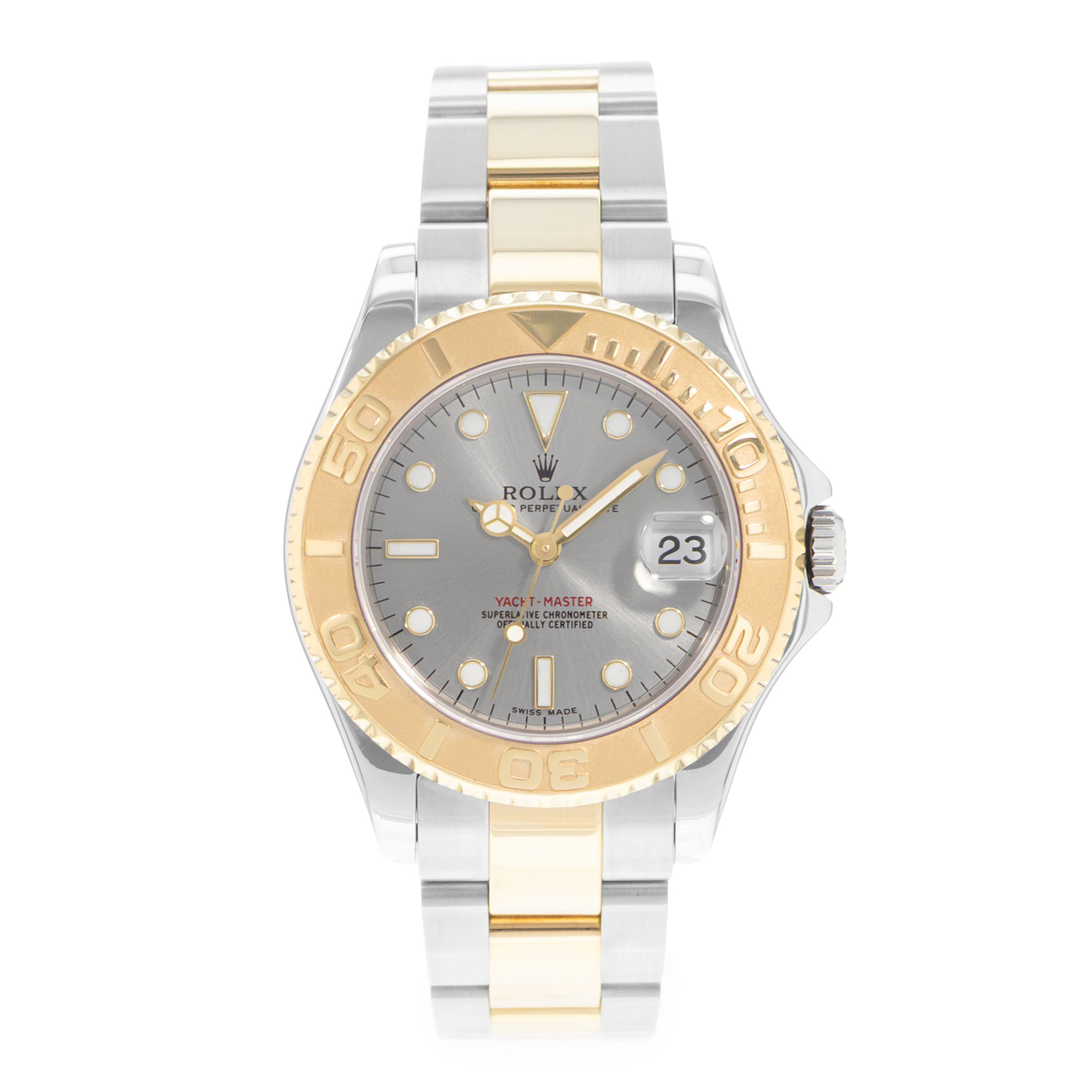 Rolex Yacht-Master 35 168623 Silver Dial Steel Yellow Gold Automatic Mens Watch thumbnail 2