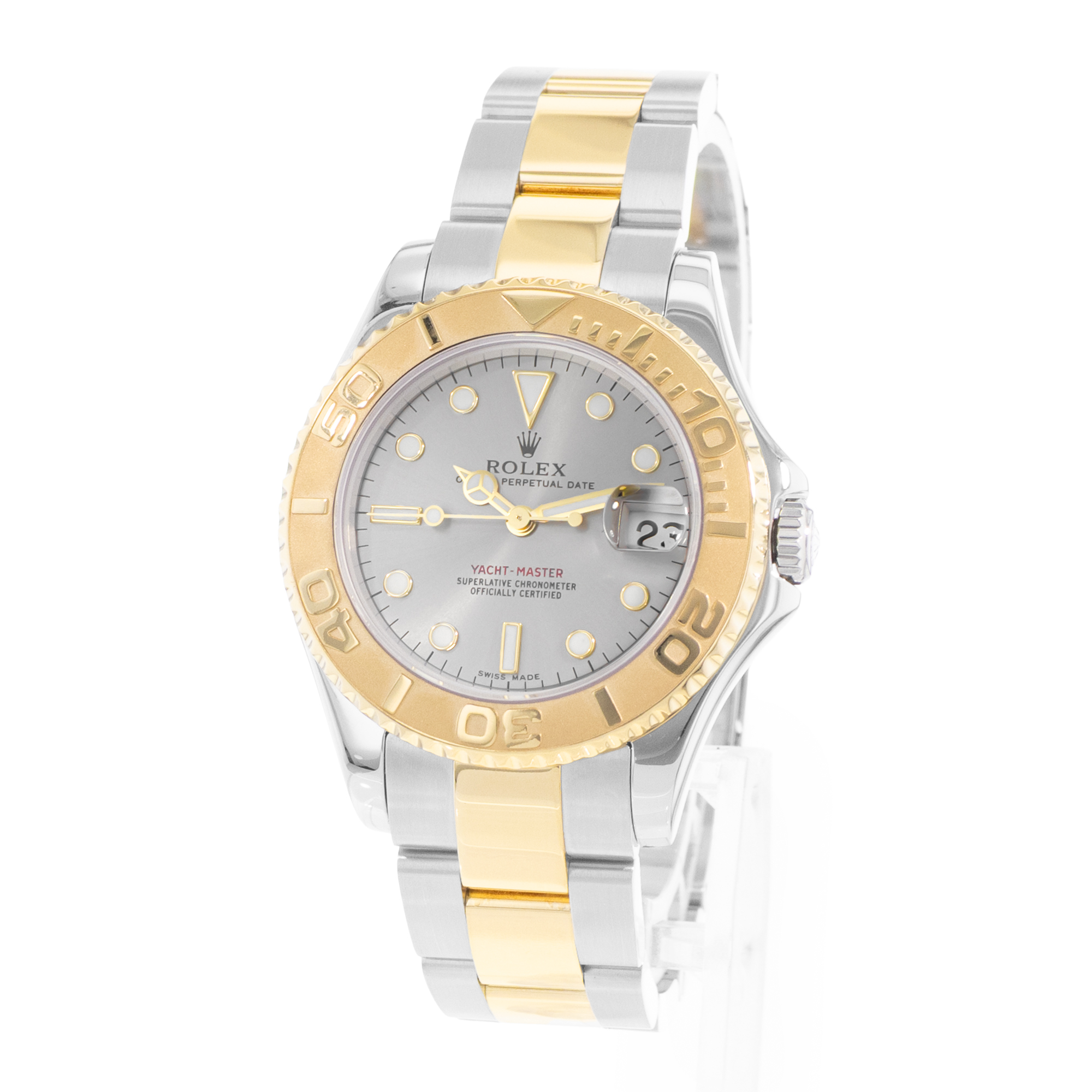Rolex Yacht-Master 35 168623 Silver Dial Steel Yellow Gold Automatic Mens Watch thumbnail 3