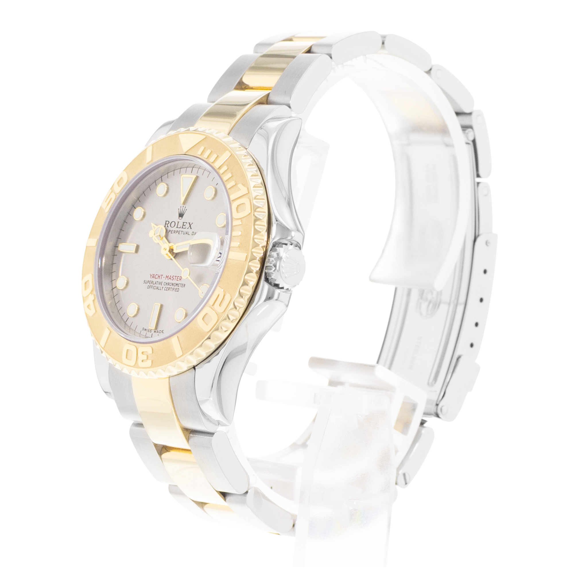 Rolex Yacht-Master 35 168623 Silver Dial Steel Yellow Gold Automatic Mens Watch thumbnail 4