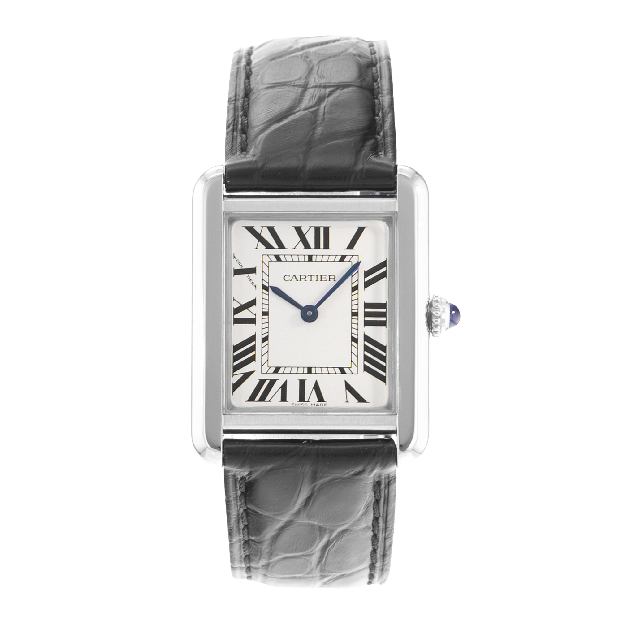 Cartier Tank Solo W1018255 2716 23mm Small Silver Steel Ladies Watch thumbnail 2