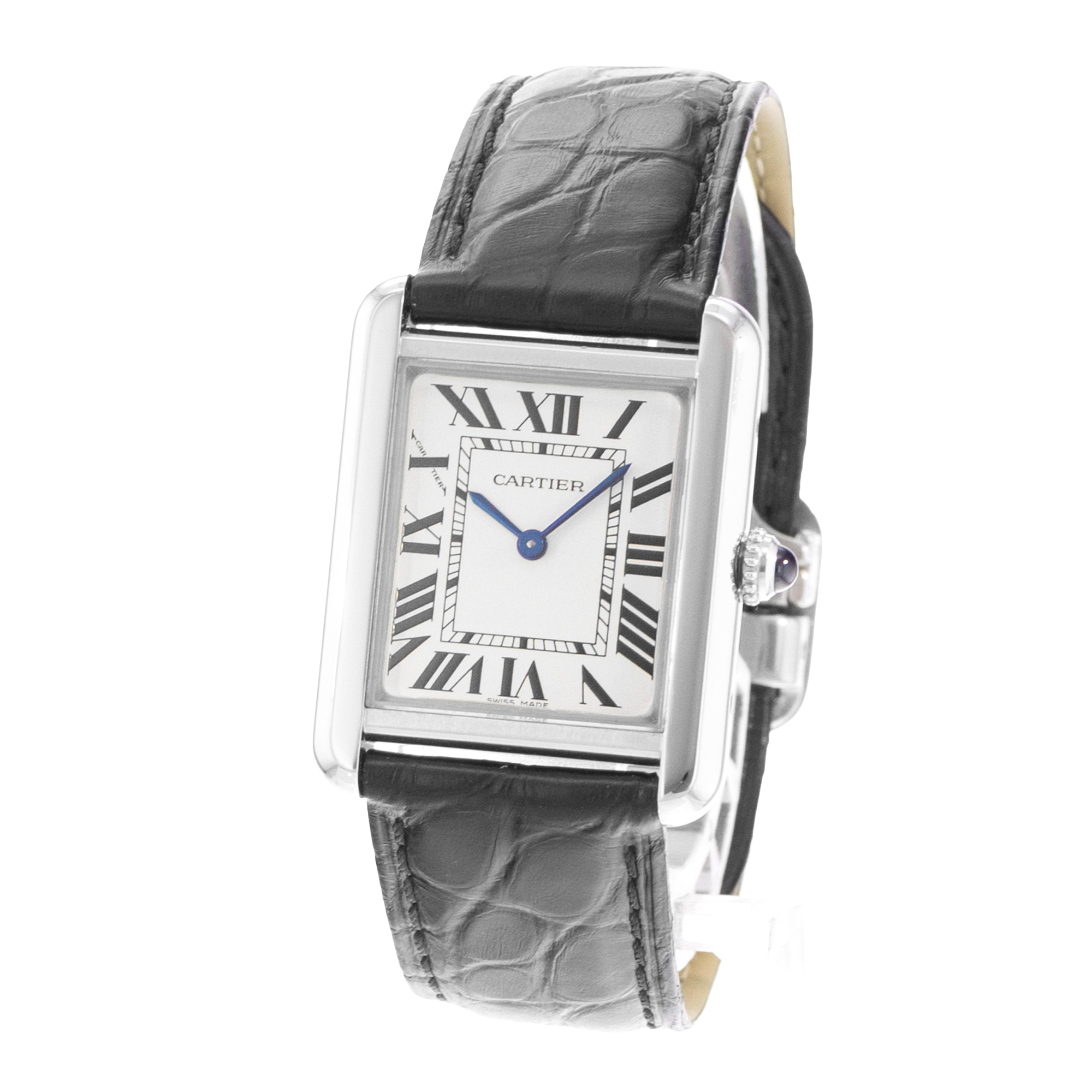 Cartier Tank Solo W1018255 2716 23mm Small Silver Steel Ladies Watch thumbnail 3