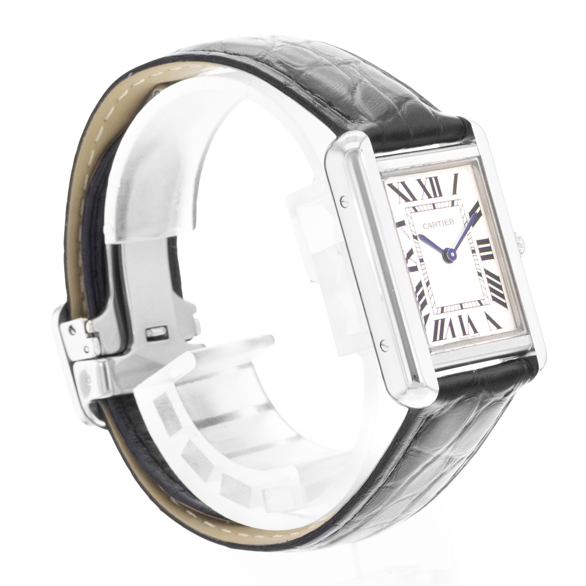 Cartier Tank Solo W1018255 2716 23mm Small Silver Steel Ladies Watch thumbnail 5