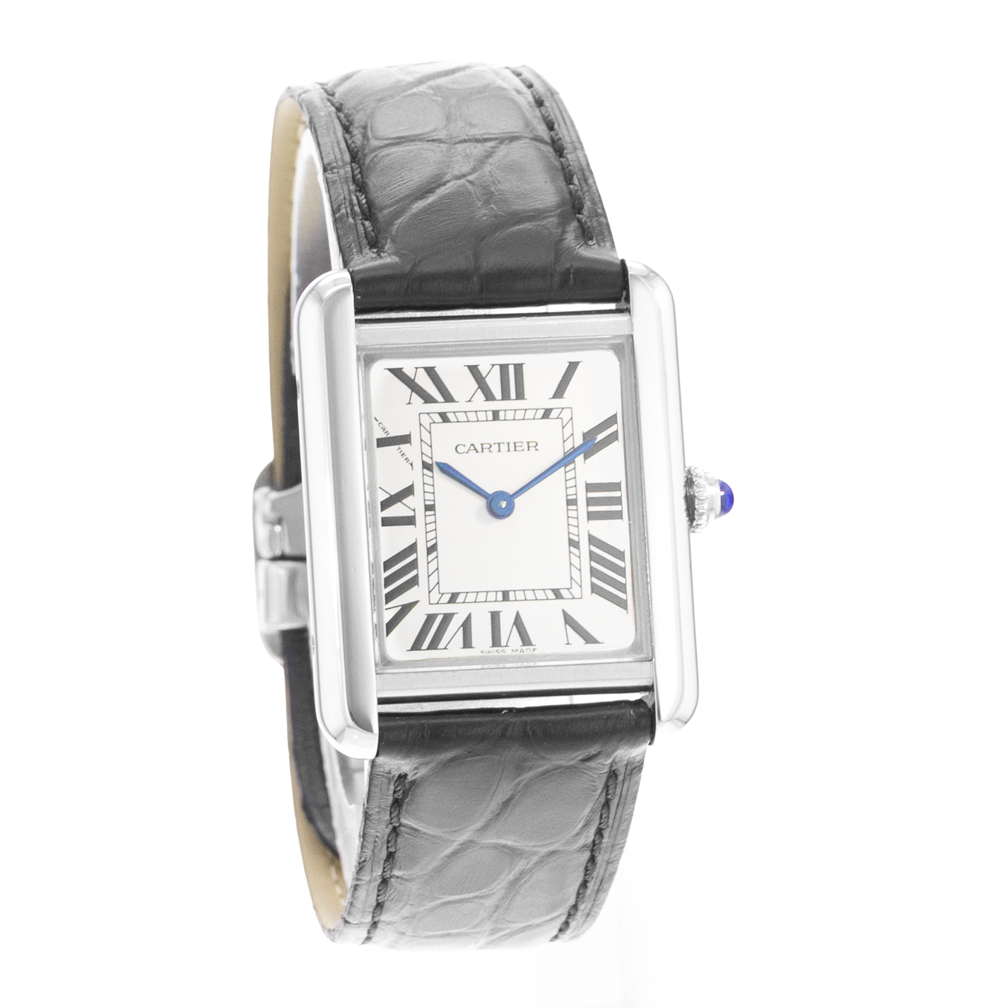 Cartier Tank Solo W1018255 2716 23mm Small Silver Steel Ladies Watch thumbnail 6