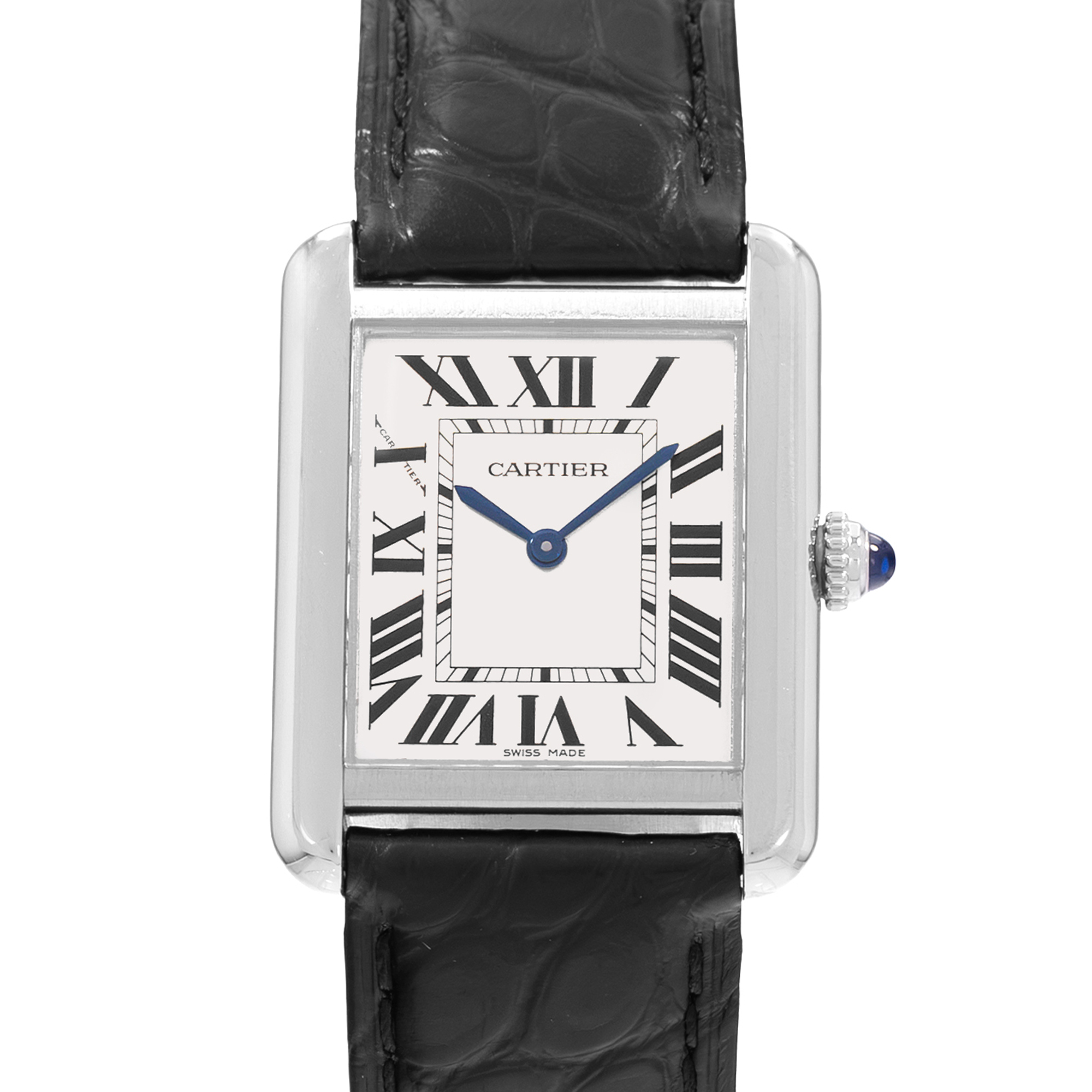 Cartier Tank Solo W5200005 3170 24mm Small Silver Steel Ladies Watch Papers thumbnail 1