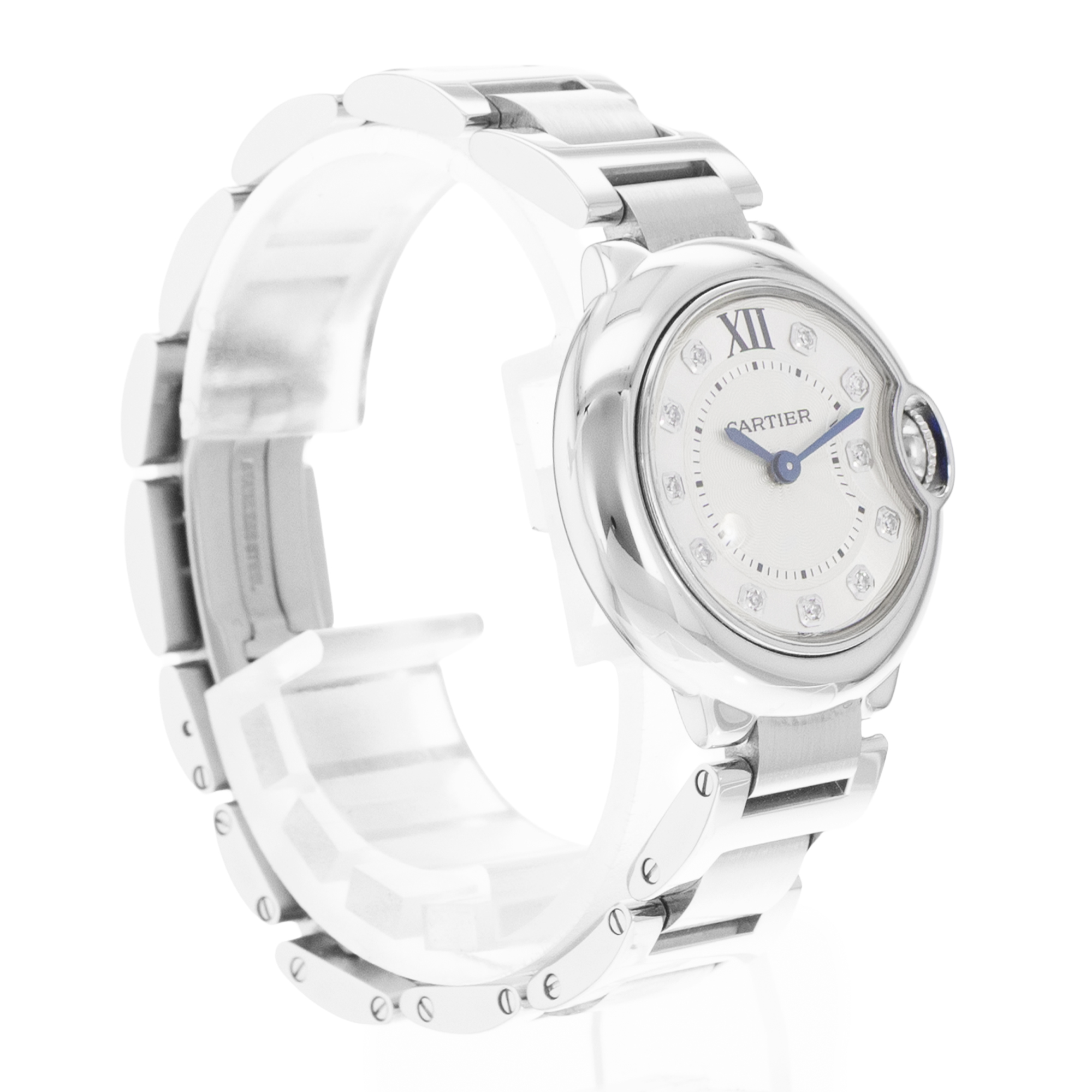 Cartier Ballon Bleu 28mm WE902073 3009 Factory Diamond Silver Steel Ladies Watch thumbnail 5