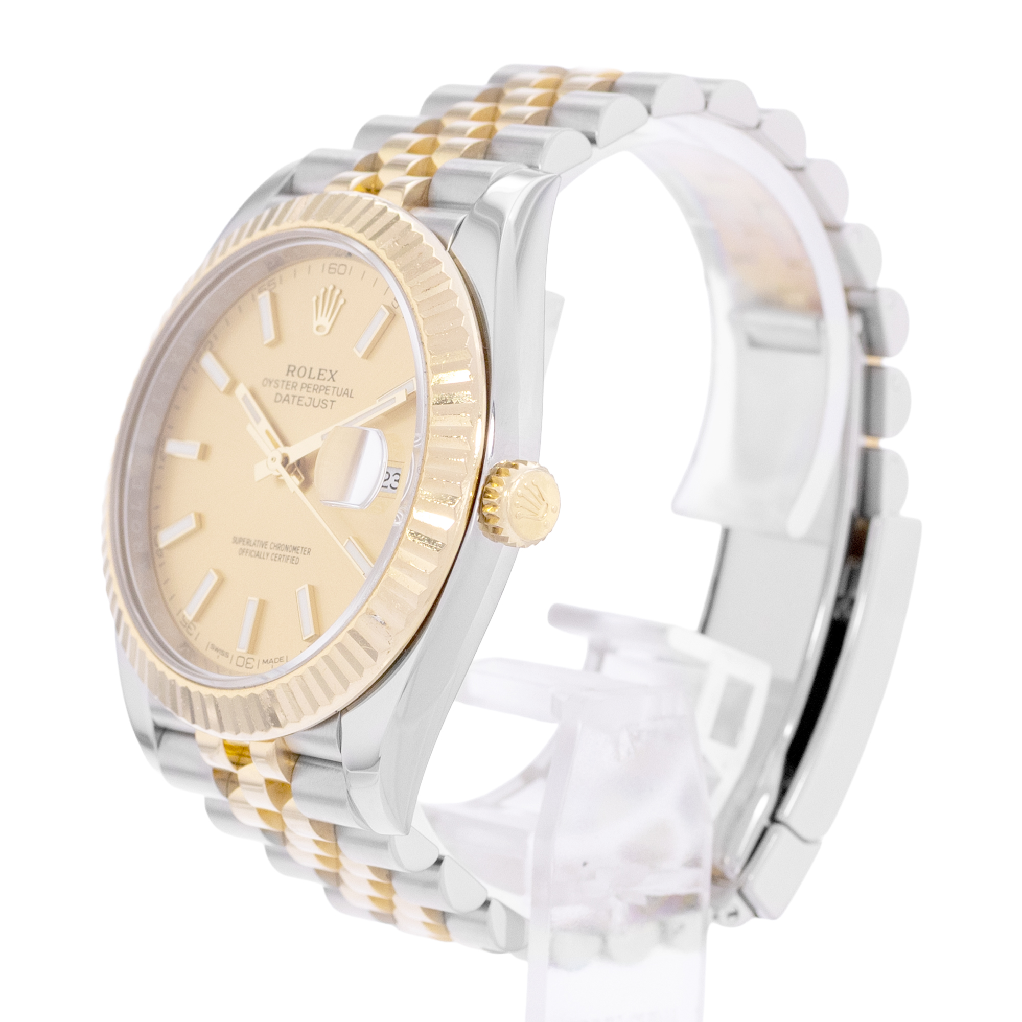 Rolex Datejust 41 126333 Champagne Index Yellow Gold Jubilee Mens Watch 2017 thumbnail 4