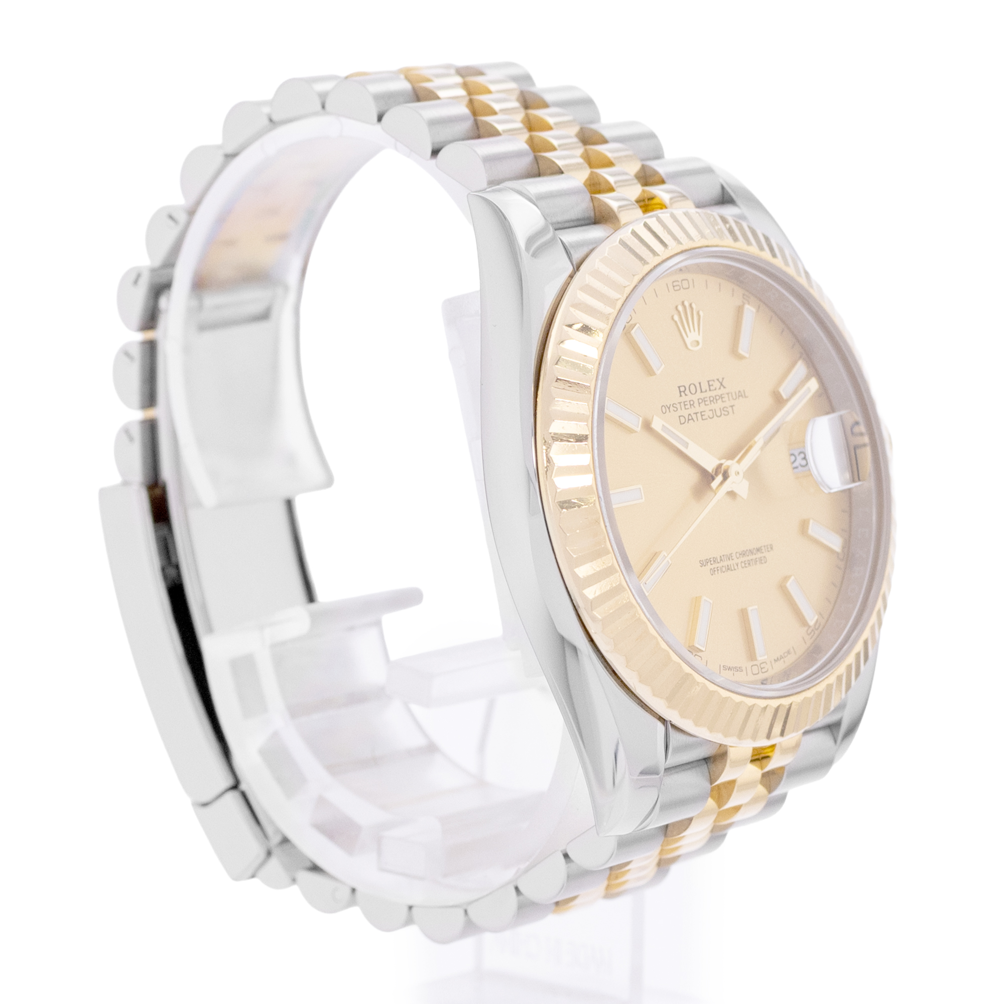 Rolex Datejust 41 126333 Champagne Index Yellow Gold Jubilee Mens Watch 2017 thumbnail 5