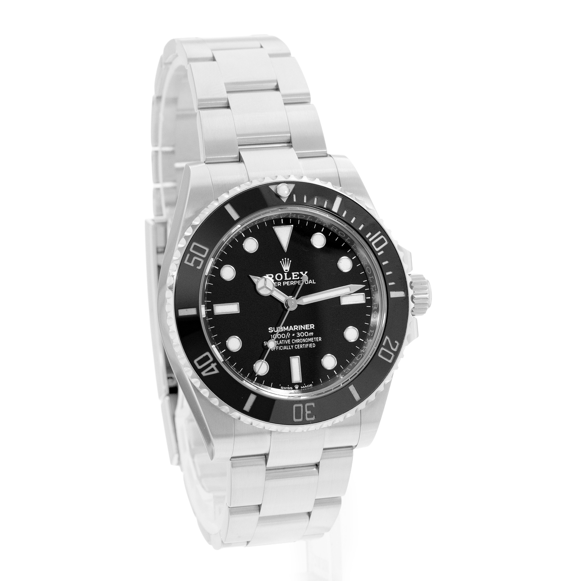 Rolex Submariner No Date 124060 Black Ceramic Steel Oyster Mens Watch Card thumbnail 7