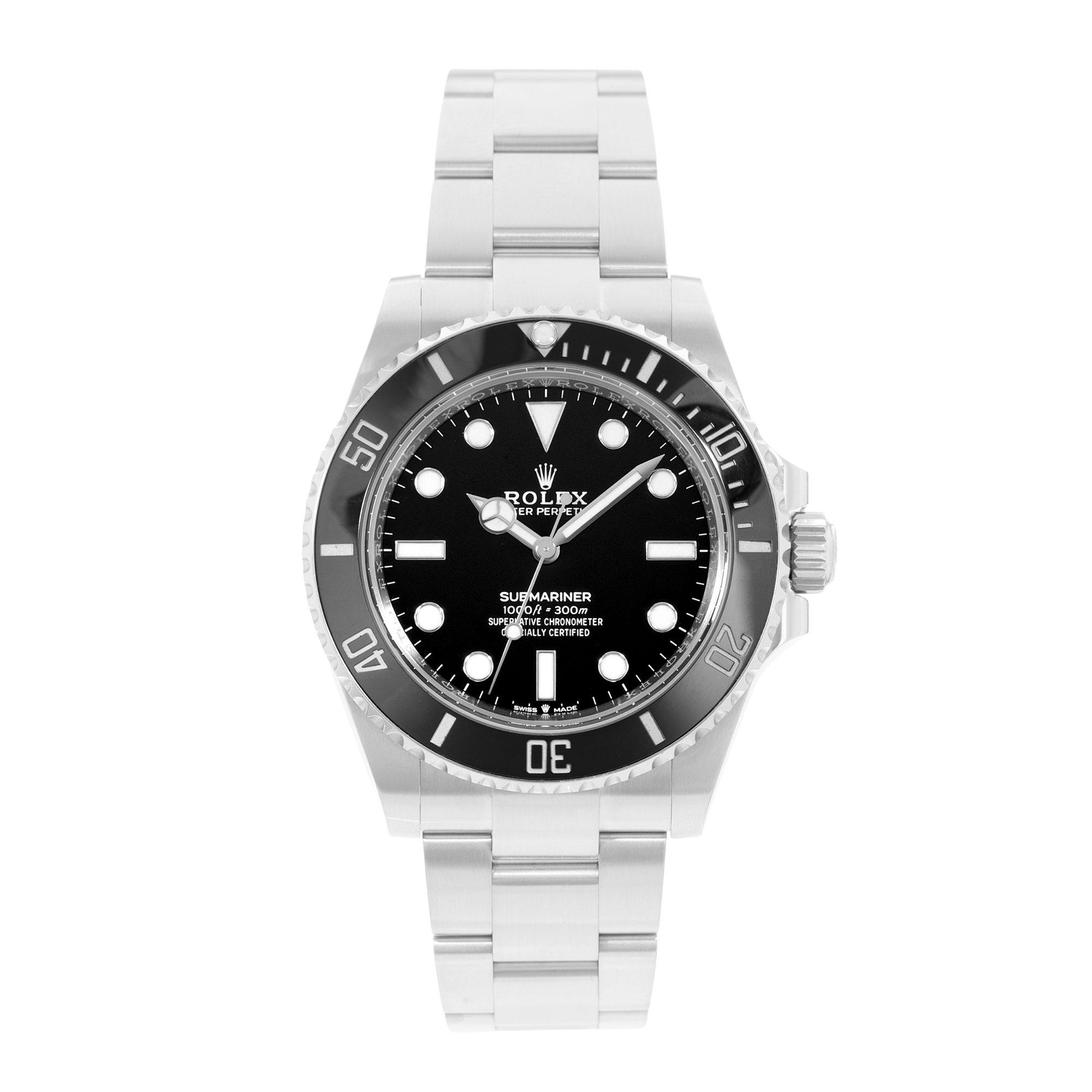 Rolex Submariner No Date 124060 Black Ceramic Steel Oyster Mens Watch Card thumbnail 2