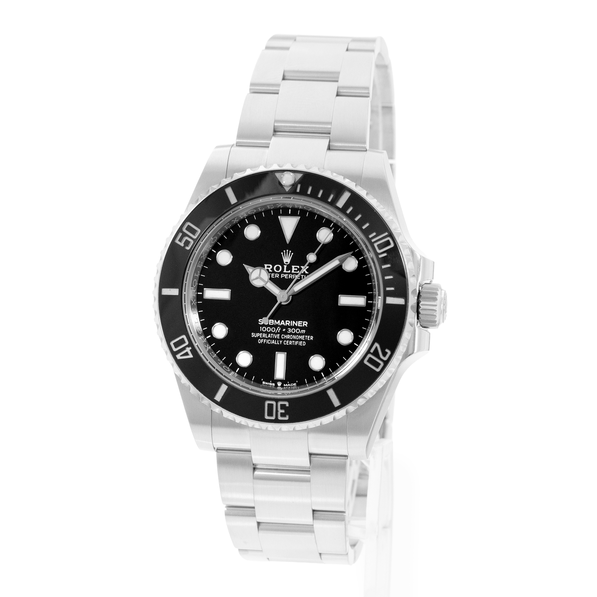 Rolex Submariner No Date 124060 Black Ceramic Steel Oyster Mens Watch Card thumbnail 4