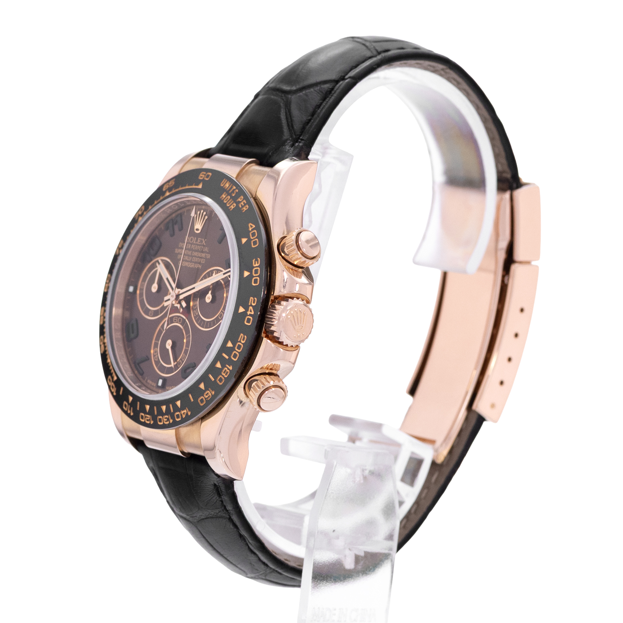 Rolex Daytona 116515 Chocolate Chronograph 18k Rose Gold Box Papers 2010 thumbnail 5
