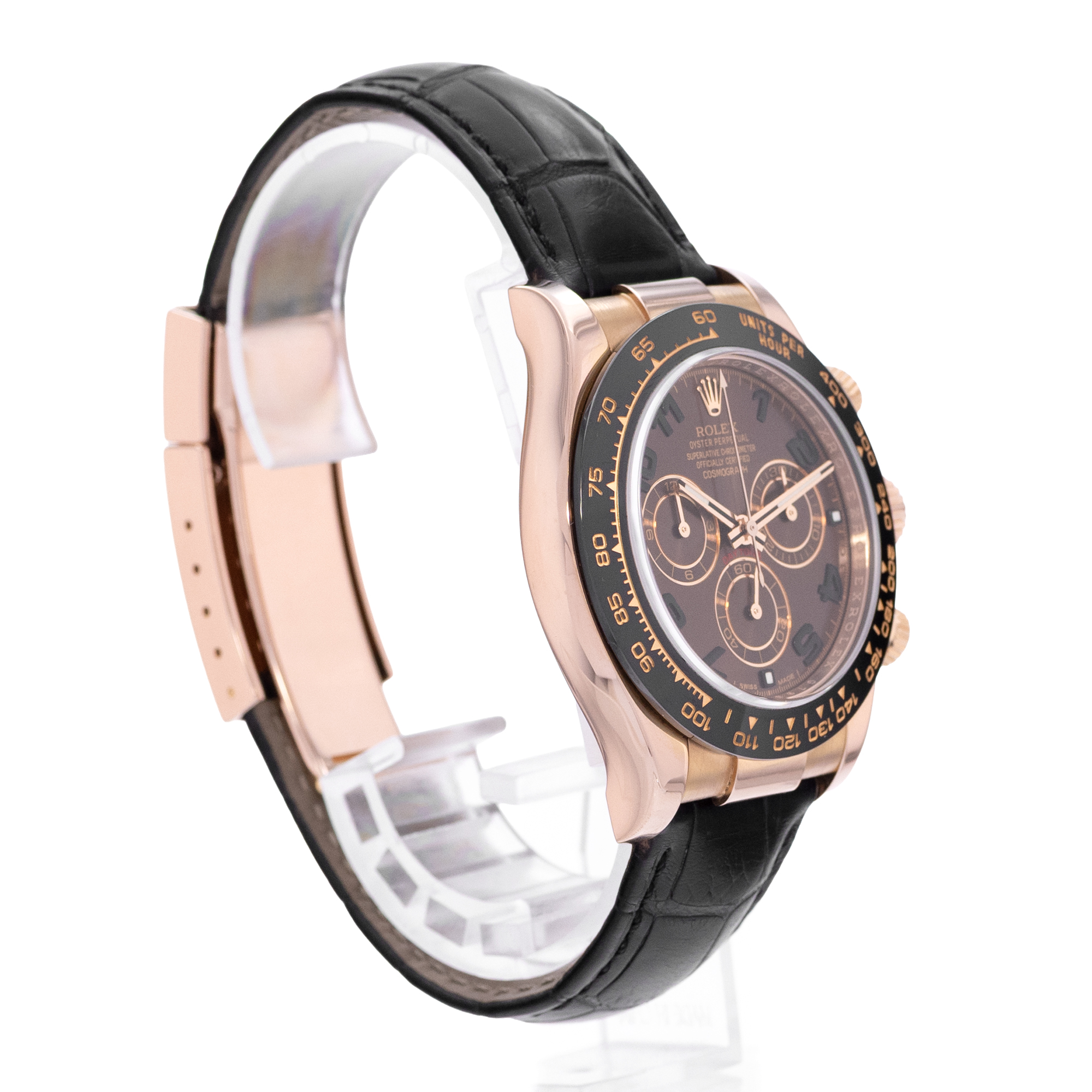 Rolex Daytona 116515 Chocolate Chronograph 18k Rose Gold Box Papers 2010 thumbnail 6