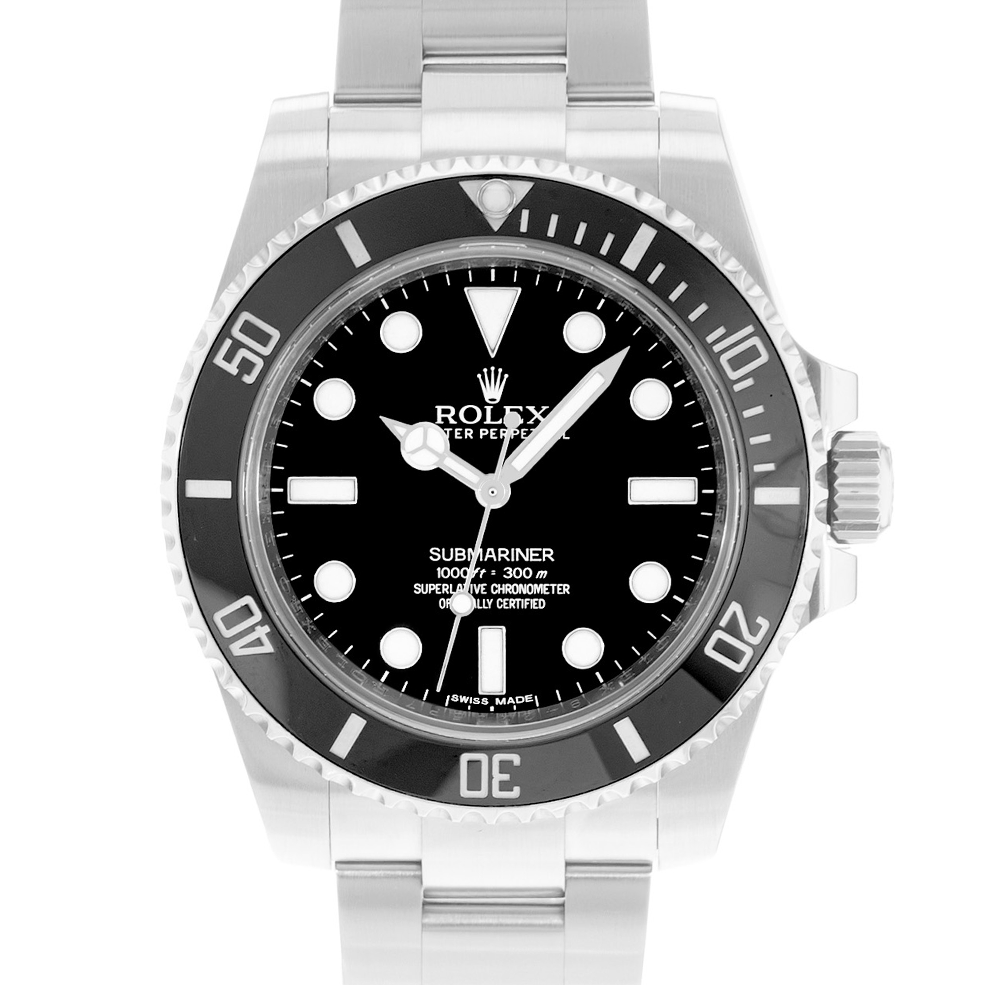 Rolex Submariner No Date 114060 40mm Black Dial Steel Oyster Mens Watch Card thumbnail 1