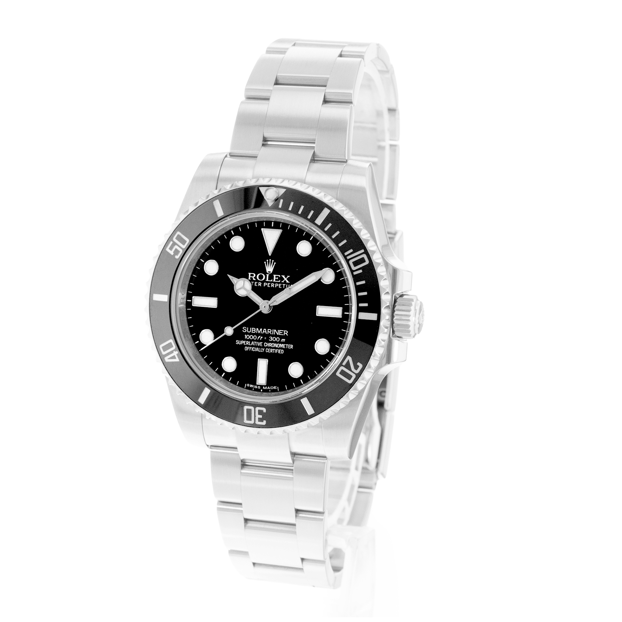 Rolex Submariner No Date 114060 40mm Black Dial Steel Oyster Mens Watch Card thumbnail 4