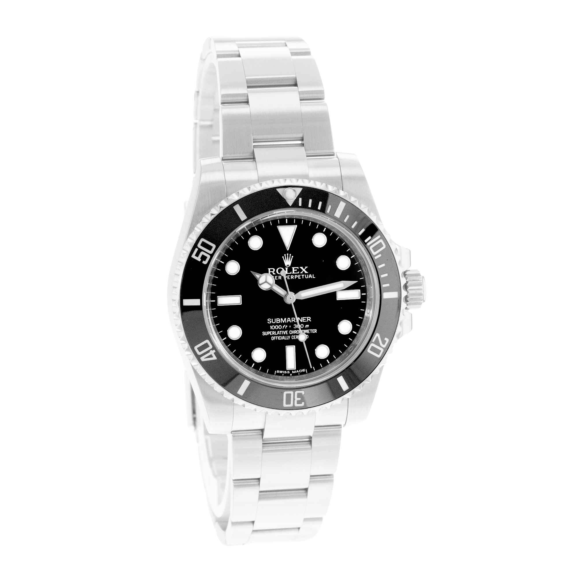 Rolex Submariner No Date 114060 40mm Black Dial Steel Oyster Mens Watch Card thumbnail 7