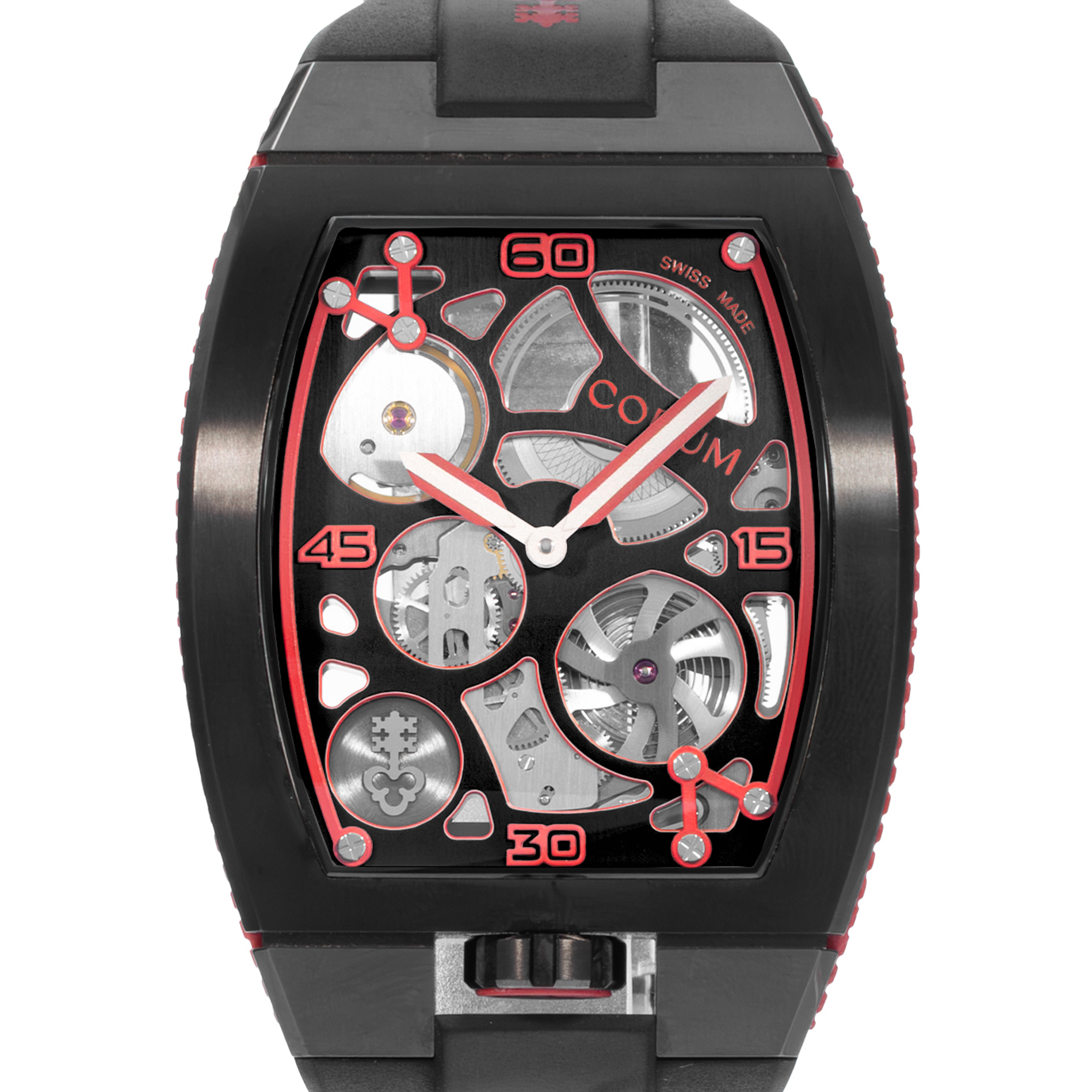 Corum Lab 01 Z1410/03860 40mm Skeleton Titanium Black DLC Mens Watch Box Card thumbnail 1