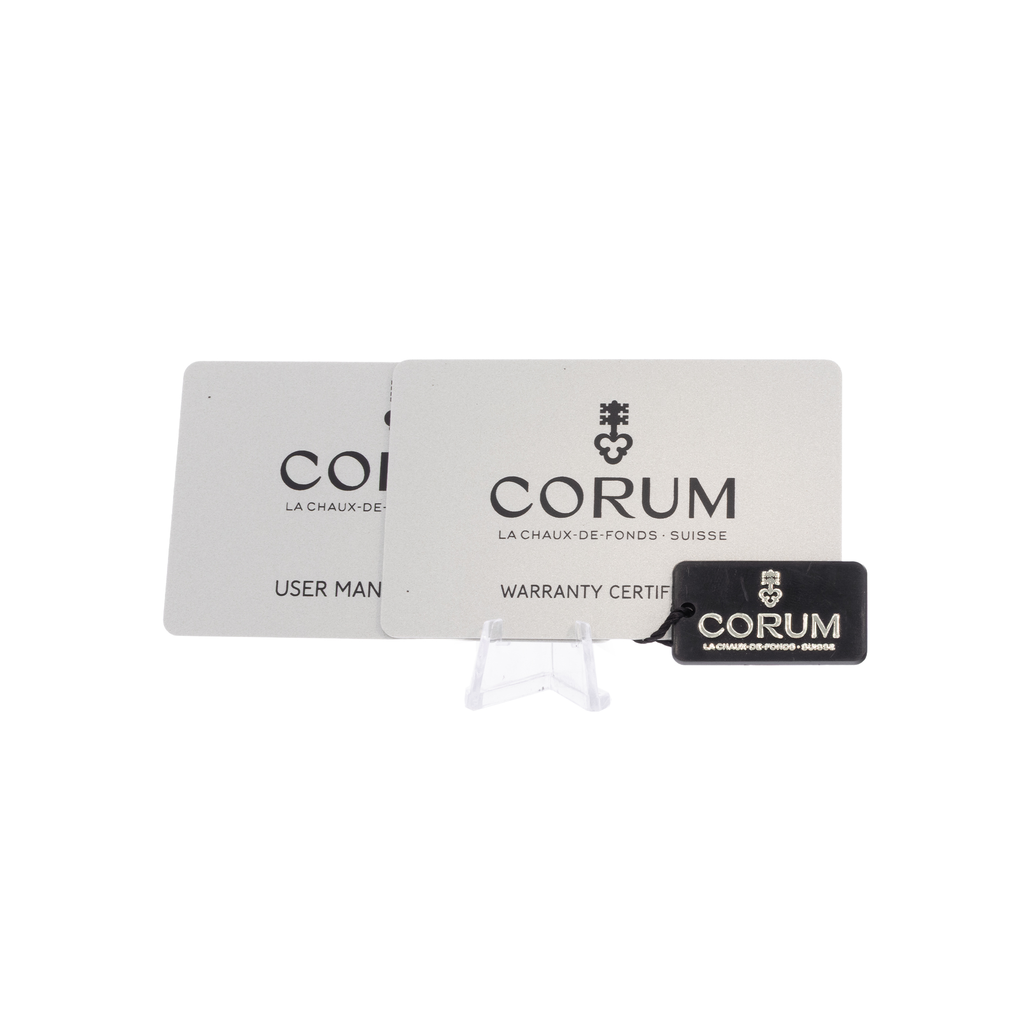 Corum Lab 01 Z1410/03860 40mm Skeleton Titanium Black DLC Mens Watch Box Card thumbnail 10