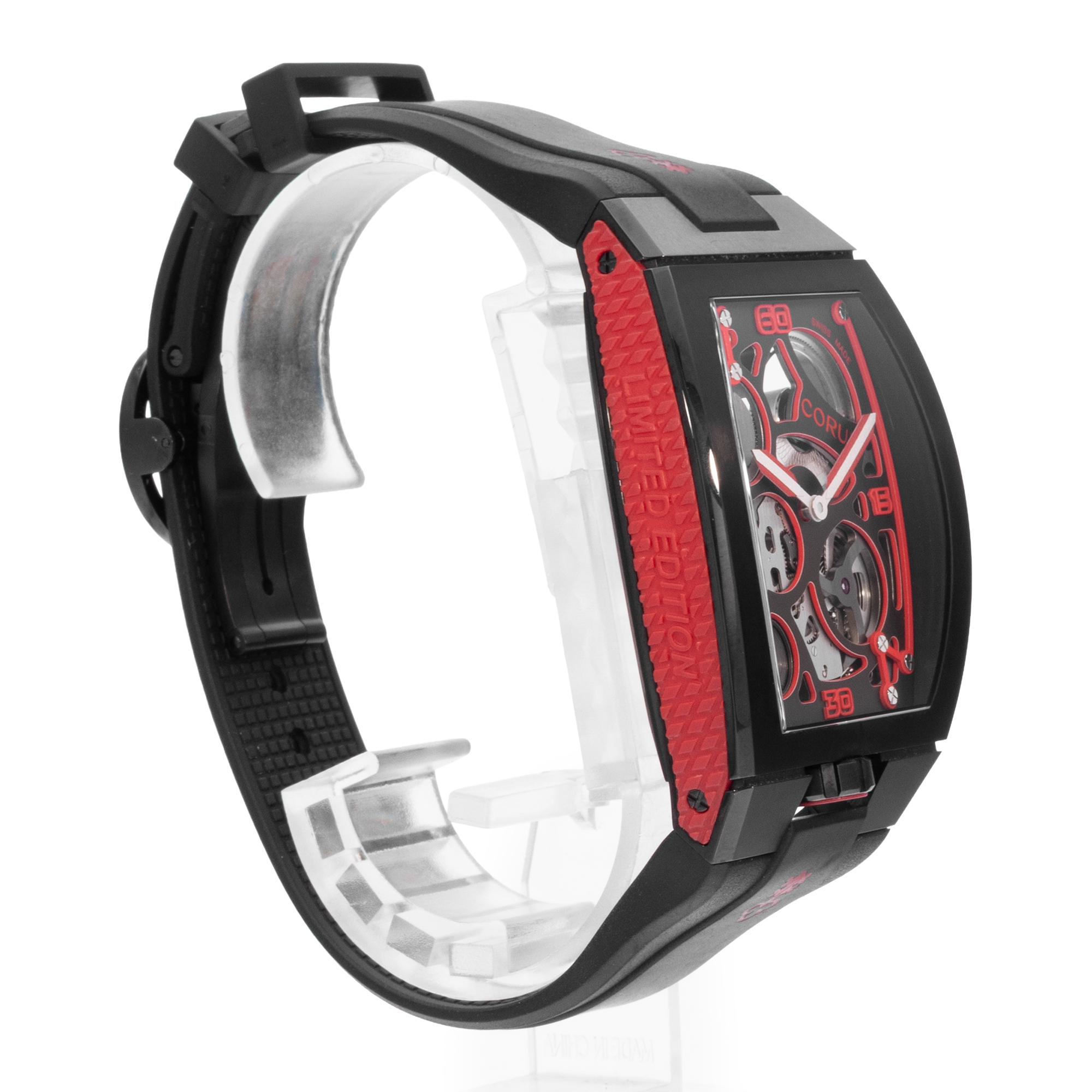 Corum Lab 01 Z1410/03860 40mm Skeleton Titanium Black DLC Mens Watch Box Card thumbnail 6
