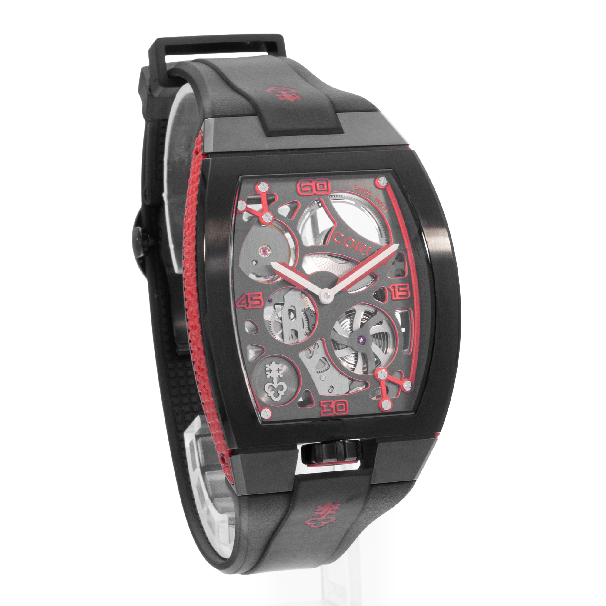 Corum Lab 01 Z1410/03860 40mm Skeleton Titanium Black DLC Mens Watch Box Card thumbnail 7