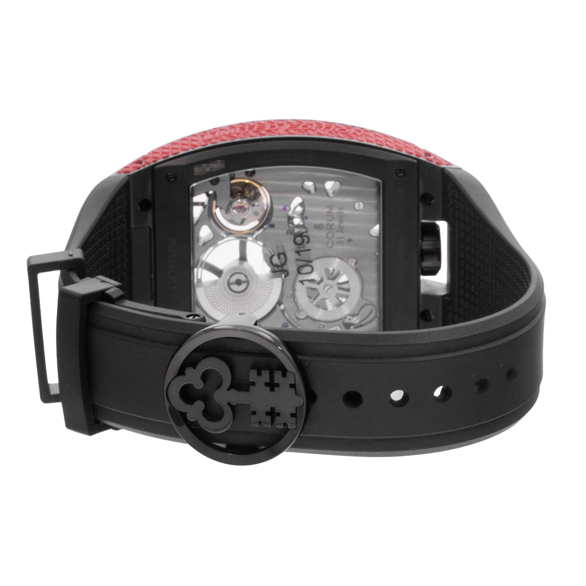 Corum Lab 01 Z1410/03860 40mm Skeleton Titanium Black DLC Mens Watch Box Card thumbnail 8
