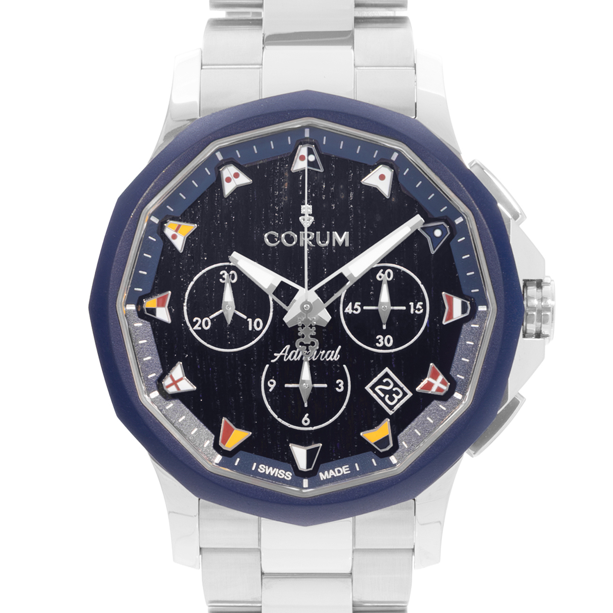 Corum Admiral Legend 984.113.22/V705 WB12 42mm Blue Steel Mens Watch Box Card thumbnail 1