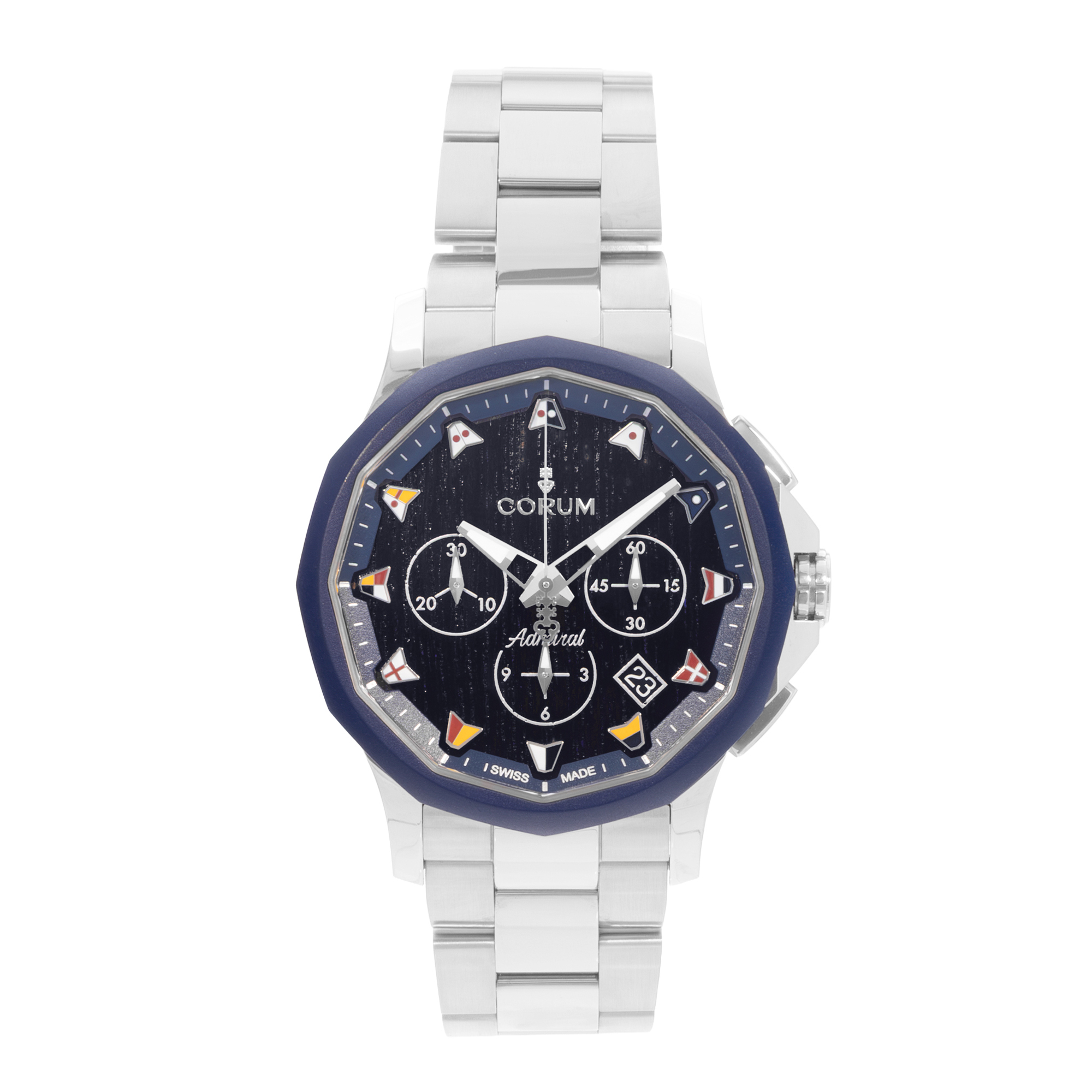 Corum Admiral Legend 984.113.22/V705 WB12 42mm Blue Steel Mens Watch Box Card thumbnail 2