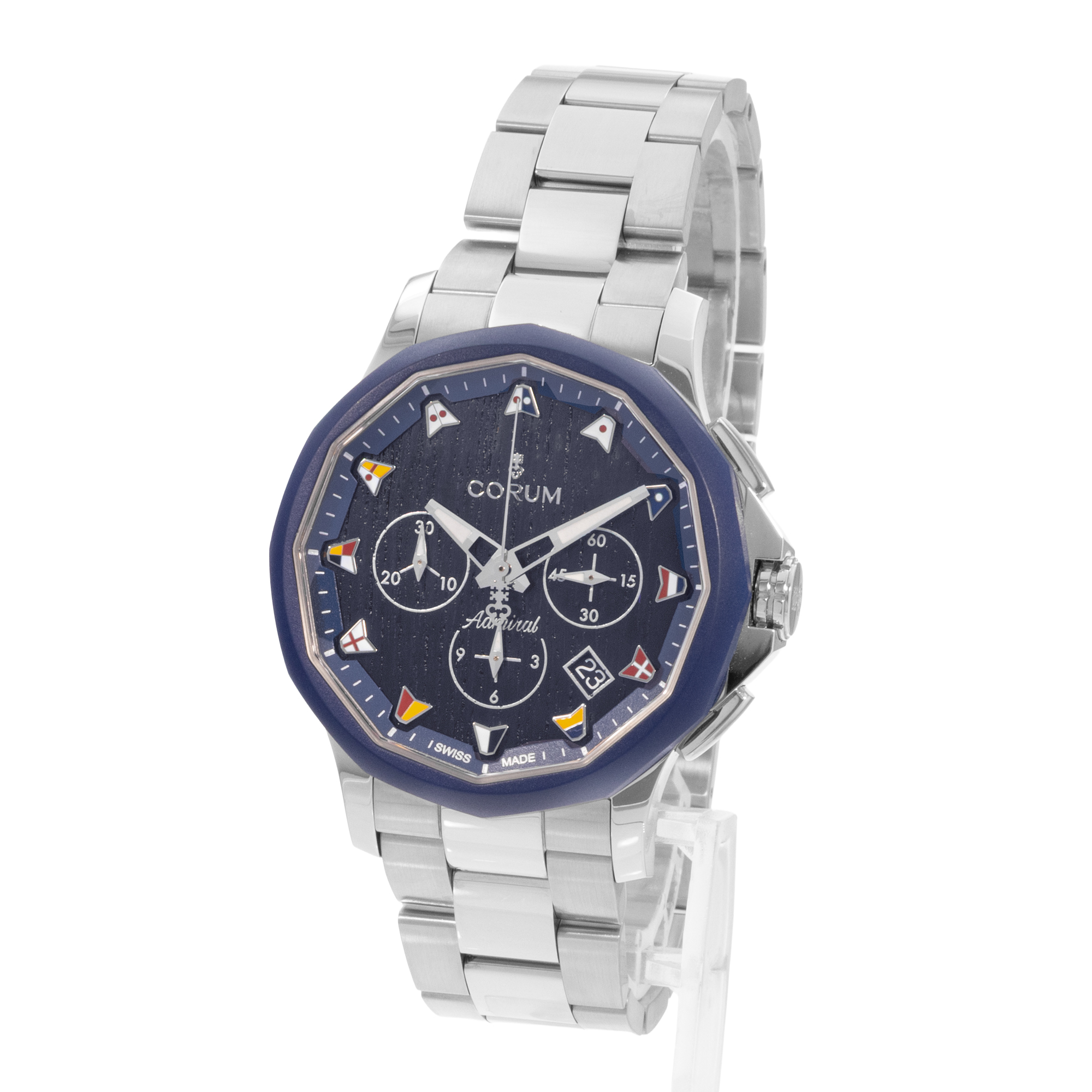 Corum Admiral Legend 984.113.22/V705 WB12 42mm Blue Steel Mens Watch Box Card thumbnail 4