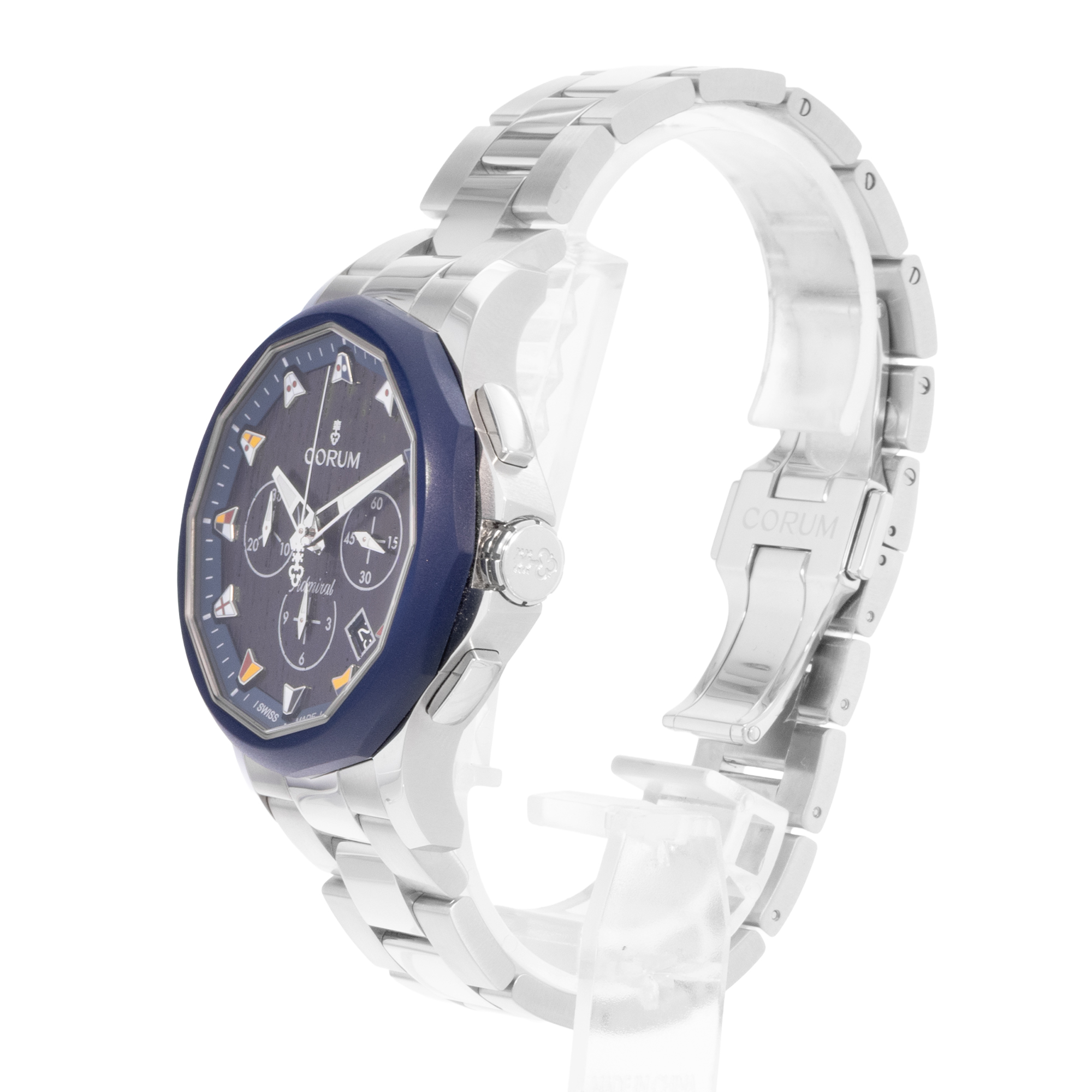 Corum Admiral Legend 984.113.22/V705 WB12 42mm Blue Steel Mens Watch Box Card thumbnail 5