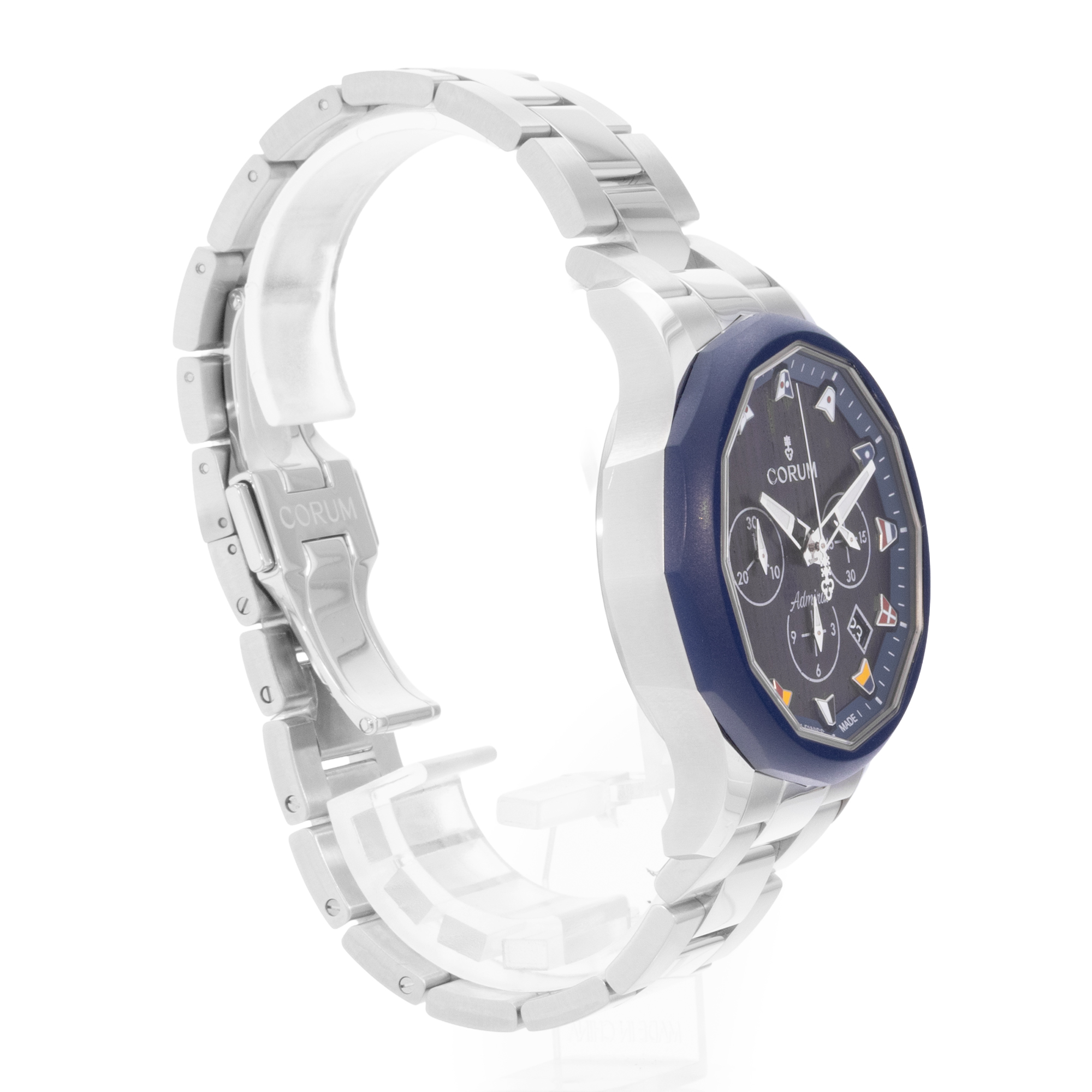 Corum Admiral Legend 984.113.22/V705 WB12 42mm Blue Steel Mens Watch Box Card thumbnail 6