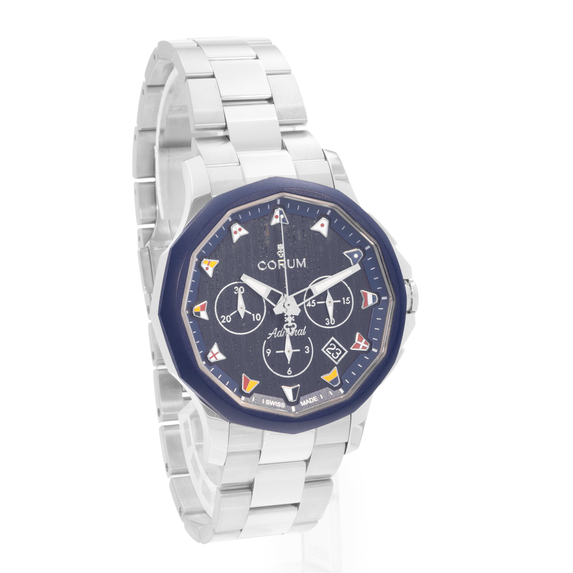 Corum Admiral Legend 984.113.22/V705 WB12 42mm Blue Steel Mens Watch Box Card thumbnail 7