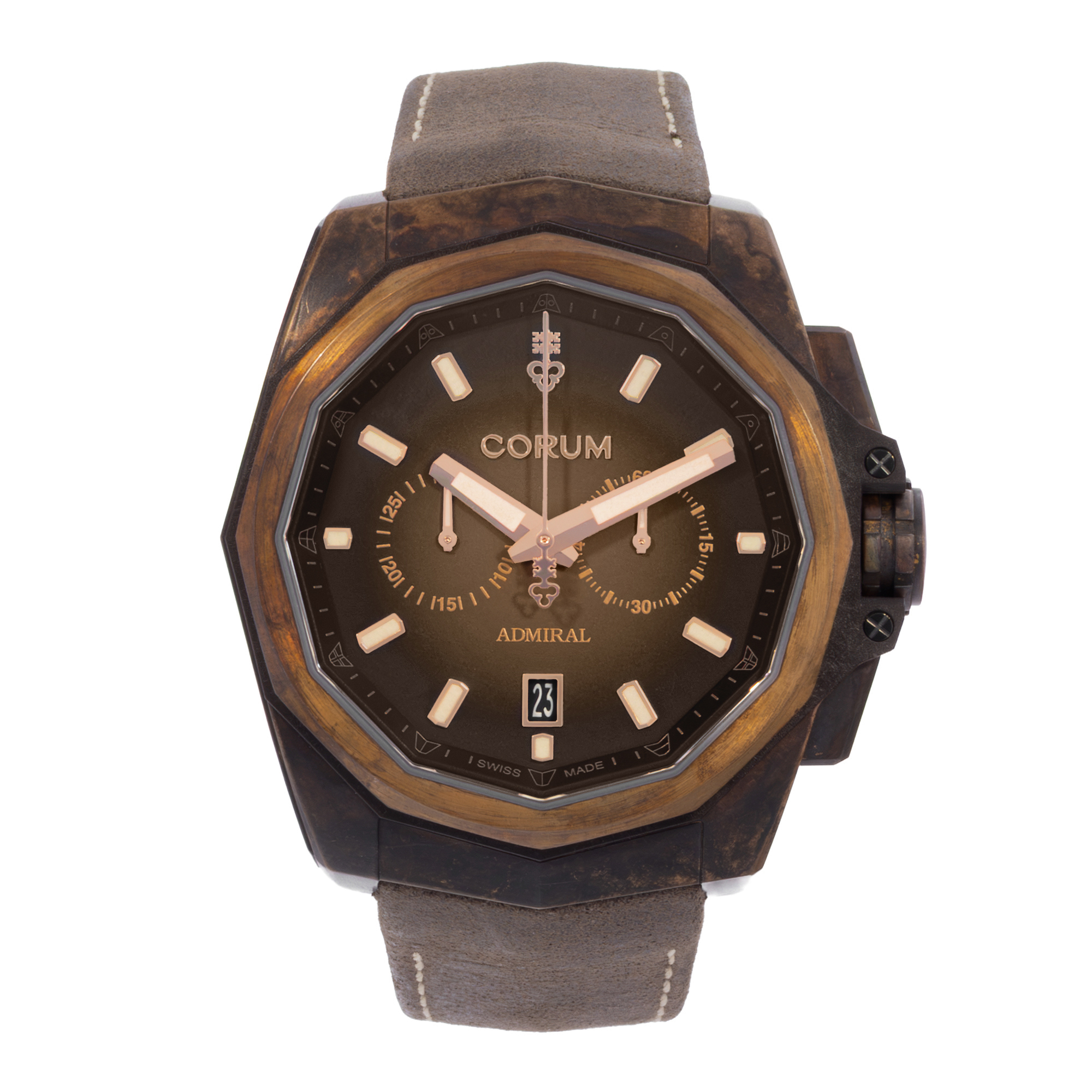 Corum Admiral AC1-45 116.200.53/0F62 BR01 Brown Dial Bronze Mens Watch Box Card thumbnail 2