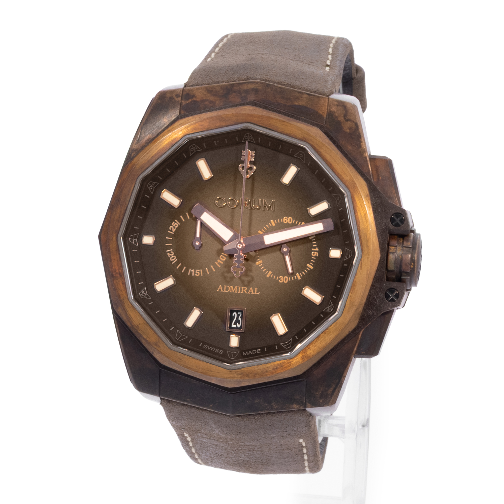 Corum Admiral AC1-45 116.200.53/0F62 BR01 Brown Dial Bronze Mens Watch Box Card thumbnail 4