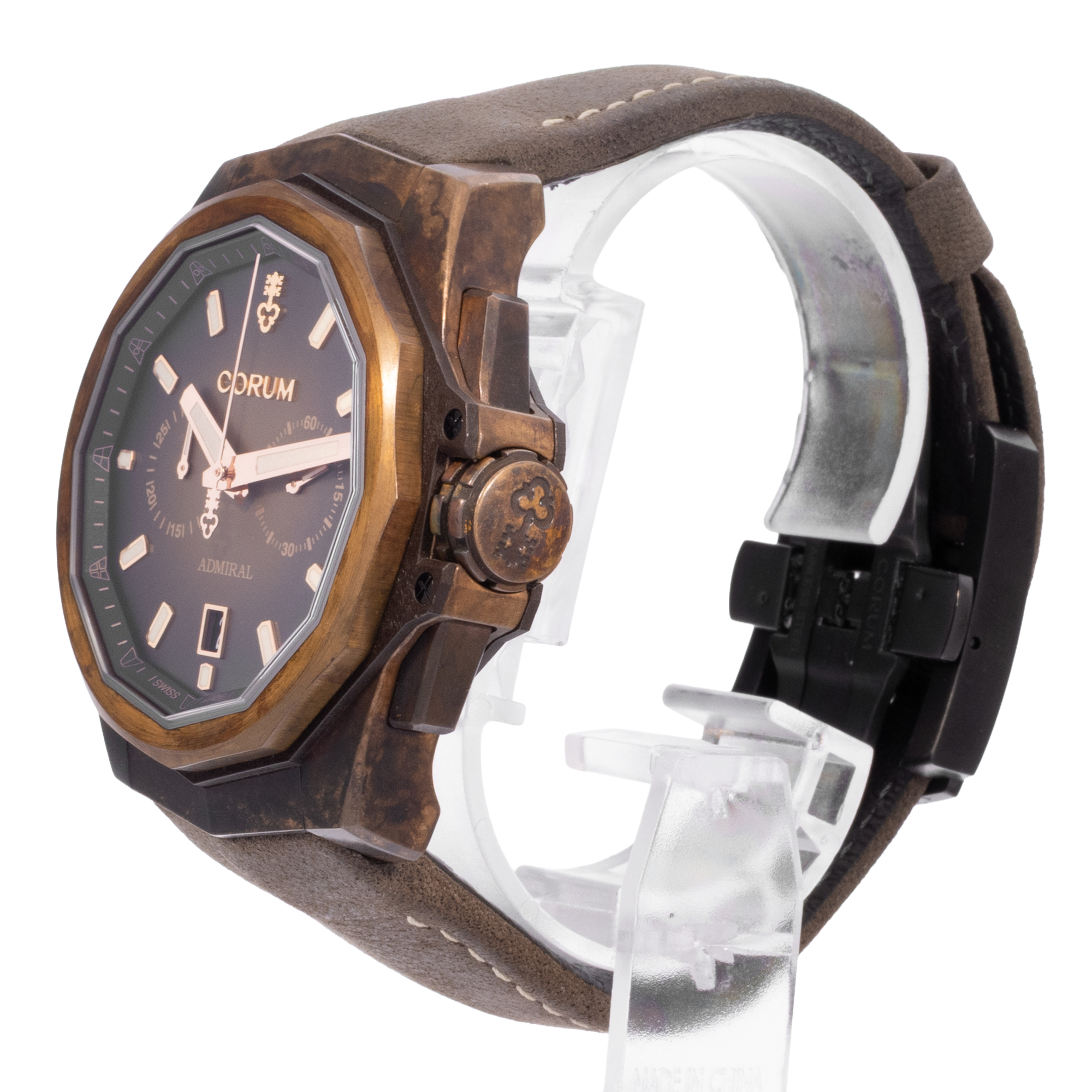 Corum Admiral AC1-45 116.200.53/0F62 BR01 Brown Dial Bronze Mens Watch Box Card thumbnail 5